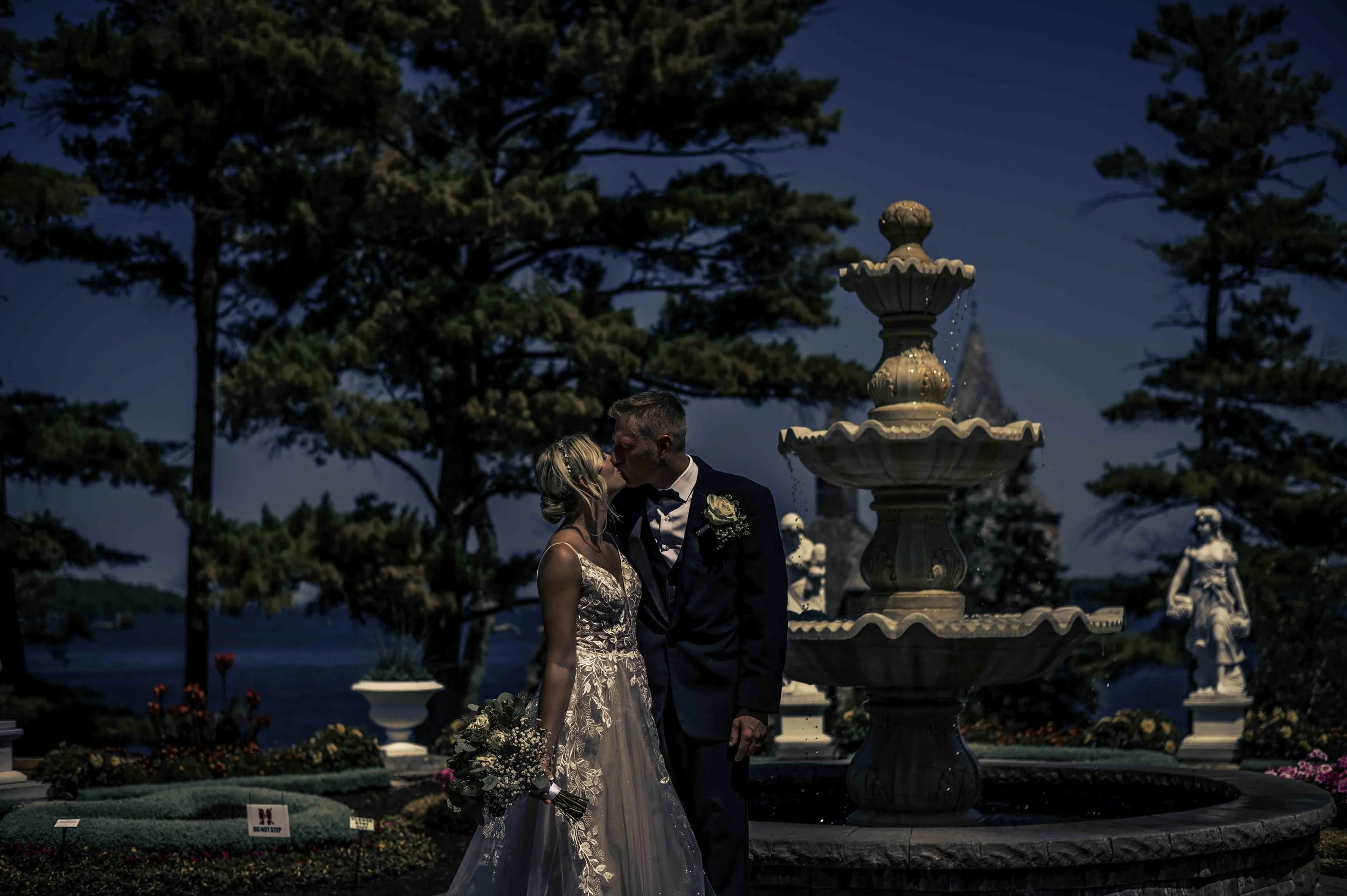 Wedding Photography by Adirondack Wedding Photographer at Boldt Castle, on Heart Island in the Thousand Islands  in Alexandria Bay, NY on the St Lawrence River