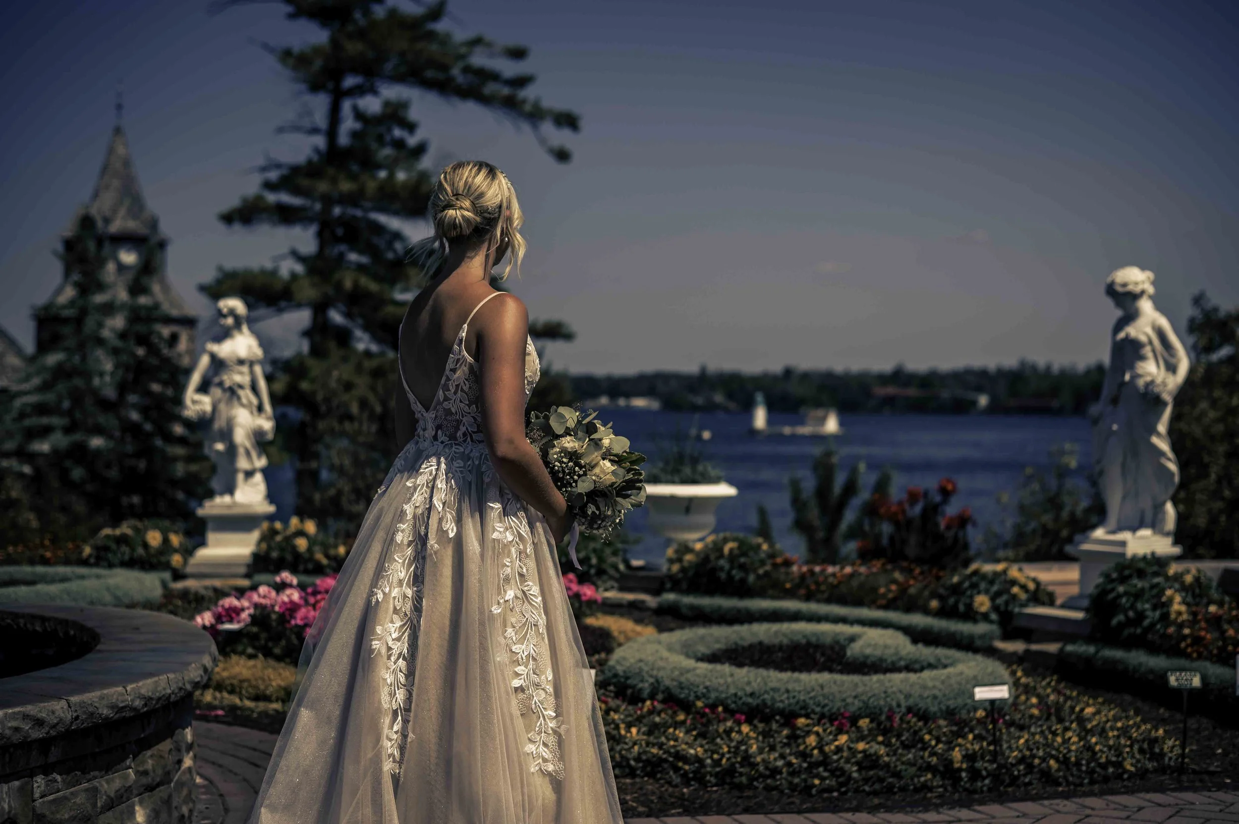 Wedding Photography by Adirondack Wedding Photographer at Boldt Castle, on Heart Island in the Thousand Islands  in Alexandria Bay, NY on the St Lawrence River
