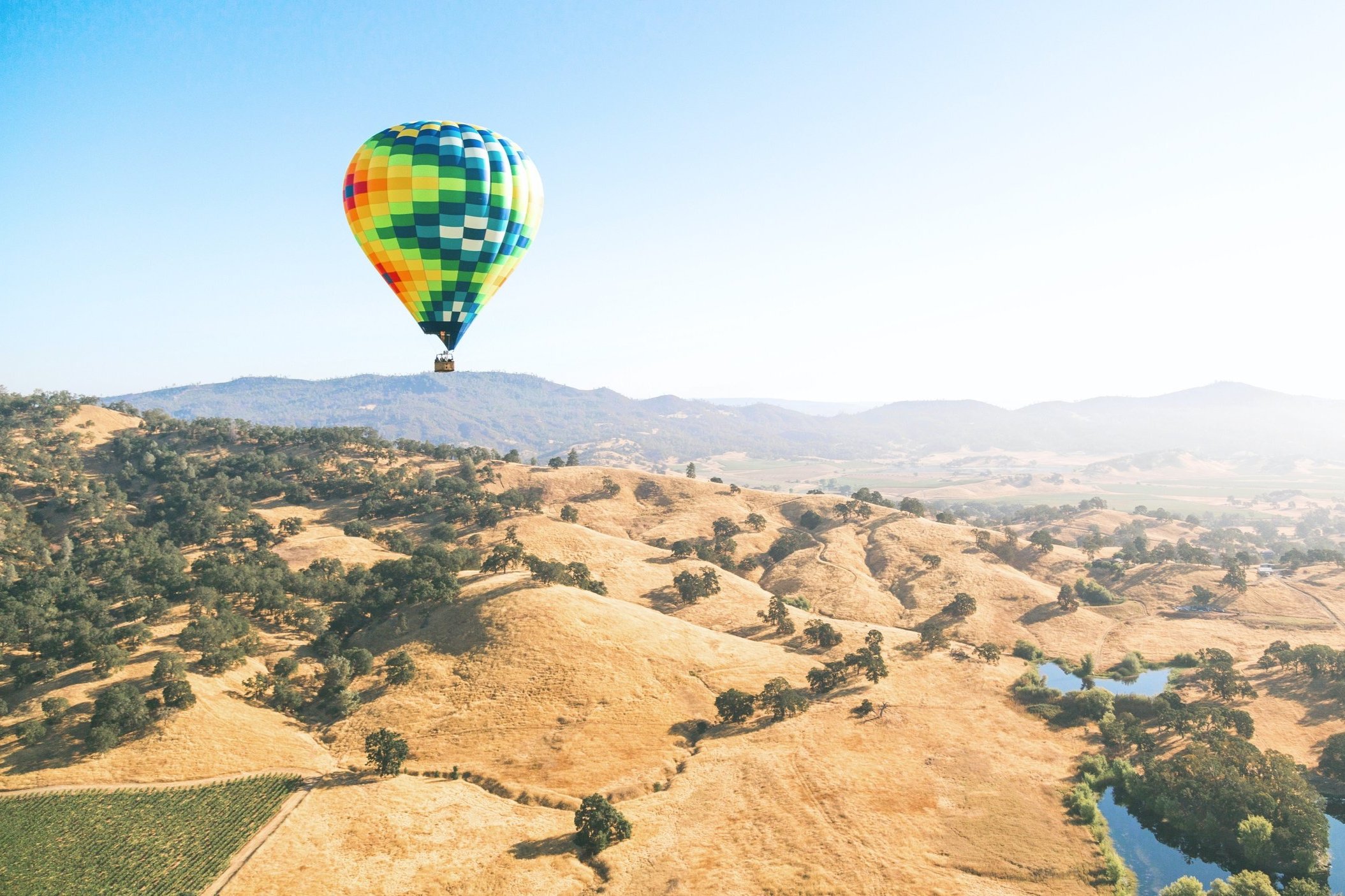 Hot Air Balloon Over Napa Valley