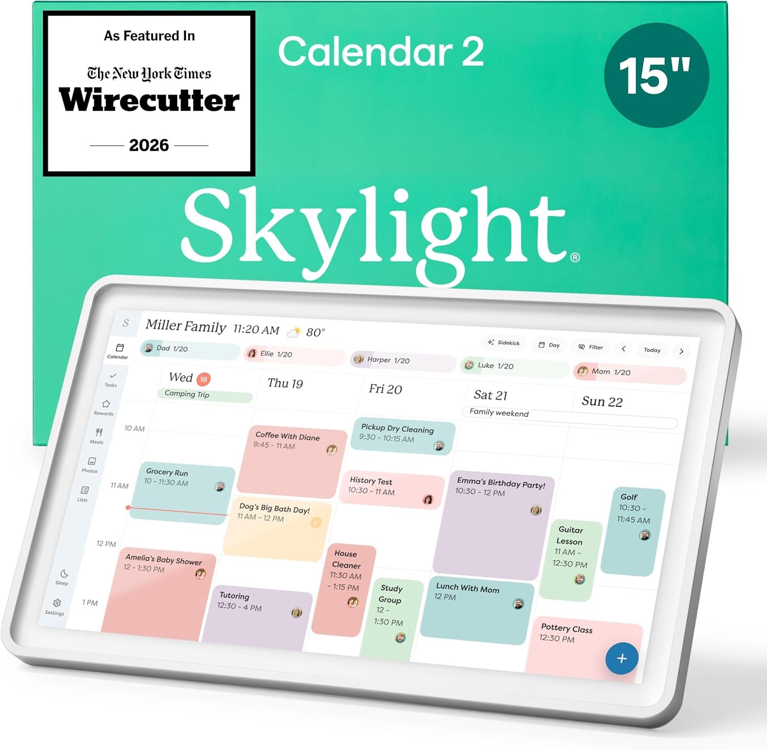The 15" Skylight Calendar, as featured in The New York Times Wirecutter 2026.