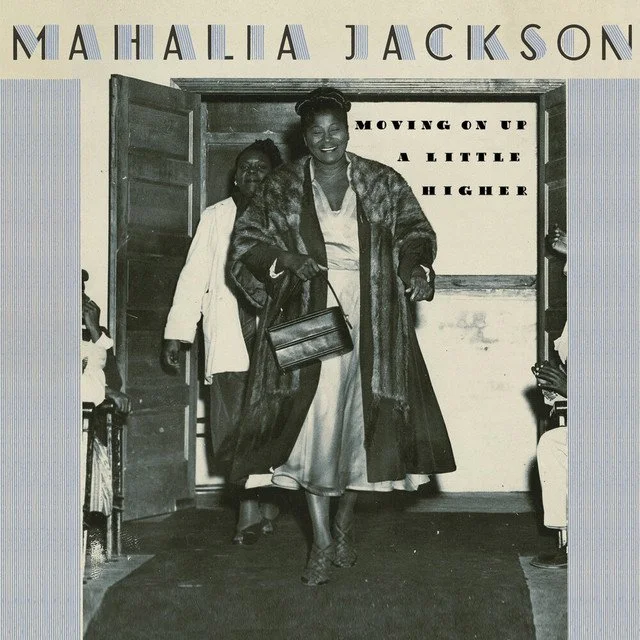 (Linked on the image) Getting Happy in Chicago as featured in Moving On Up a Little Higher (Live Version) is a rare recording of Mahalia's 1948 performance at Chicago’s Greater Harvest Missionary Baptist Church