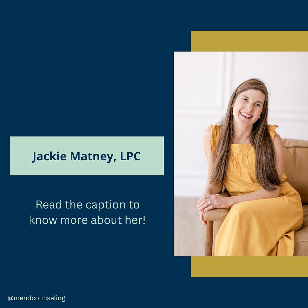 Featuring one of our incredible clinicians, Jackie Matney! 

Jackie offers telehealth services that include individual counseling, coaching, and consulting. She specializes in treating individuals with depression, anxiety, grief, trauma, interpersona