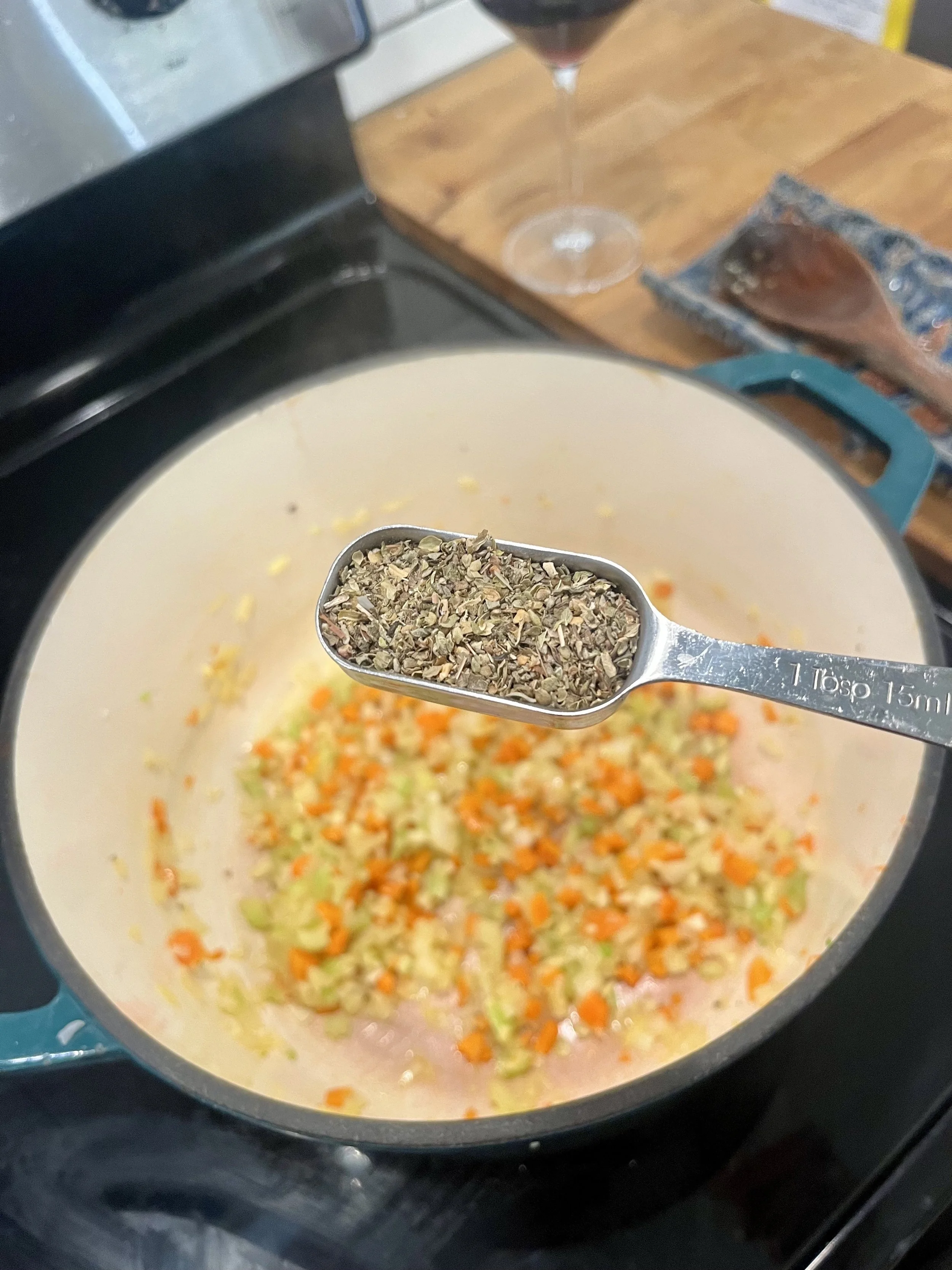 Add the Spices to the pot for the recipe and pairing for Mendocino Ridge Pinot Noir 