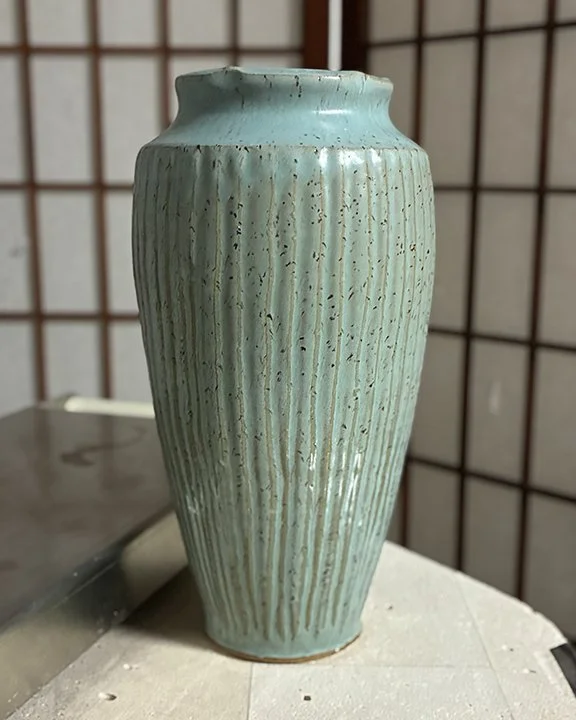 Teal Vase - Lovewell Pottery