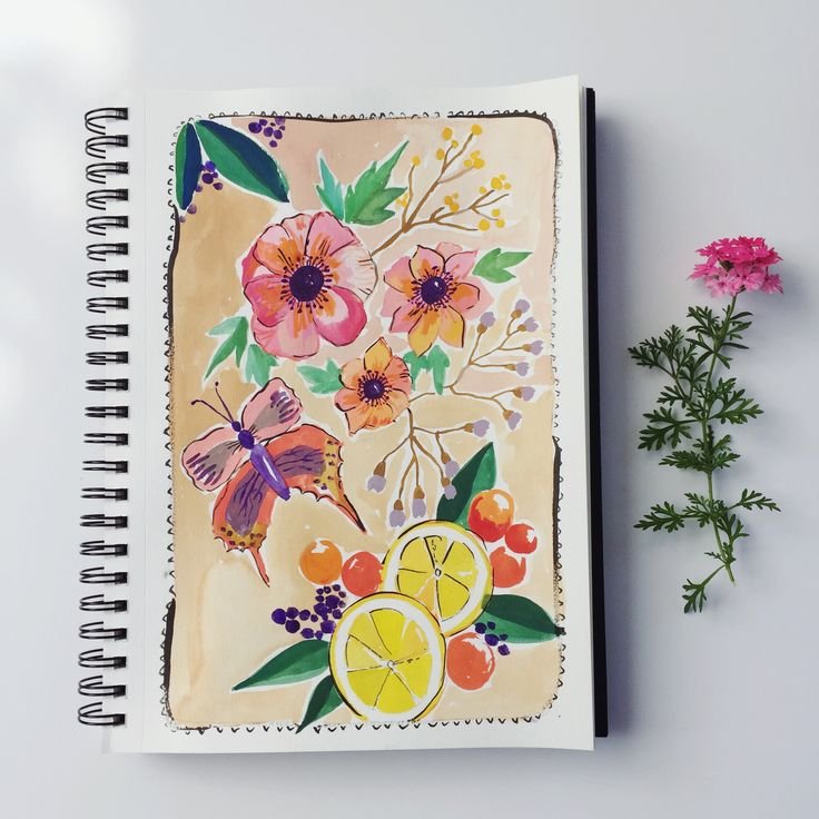 Blooms & citrus_ Daily sketchbook exploration with….jpg