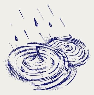 Rain Drops Rippling in Puddle and Umbrella Stock Vector - Illustration of design, pond_ 29413234 (2).jpg