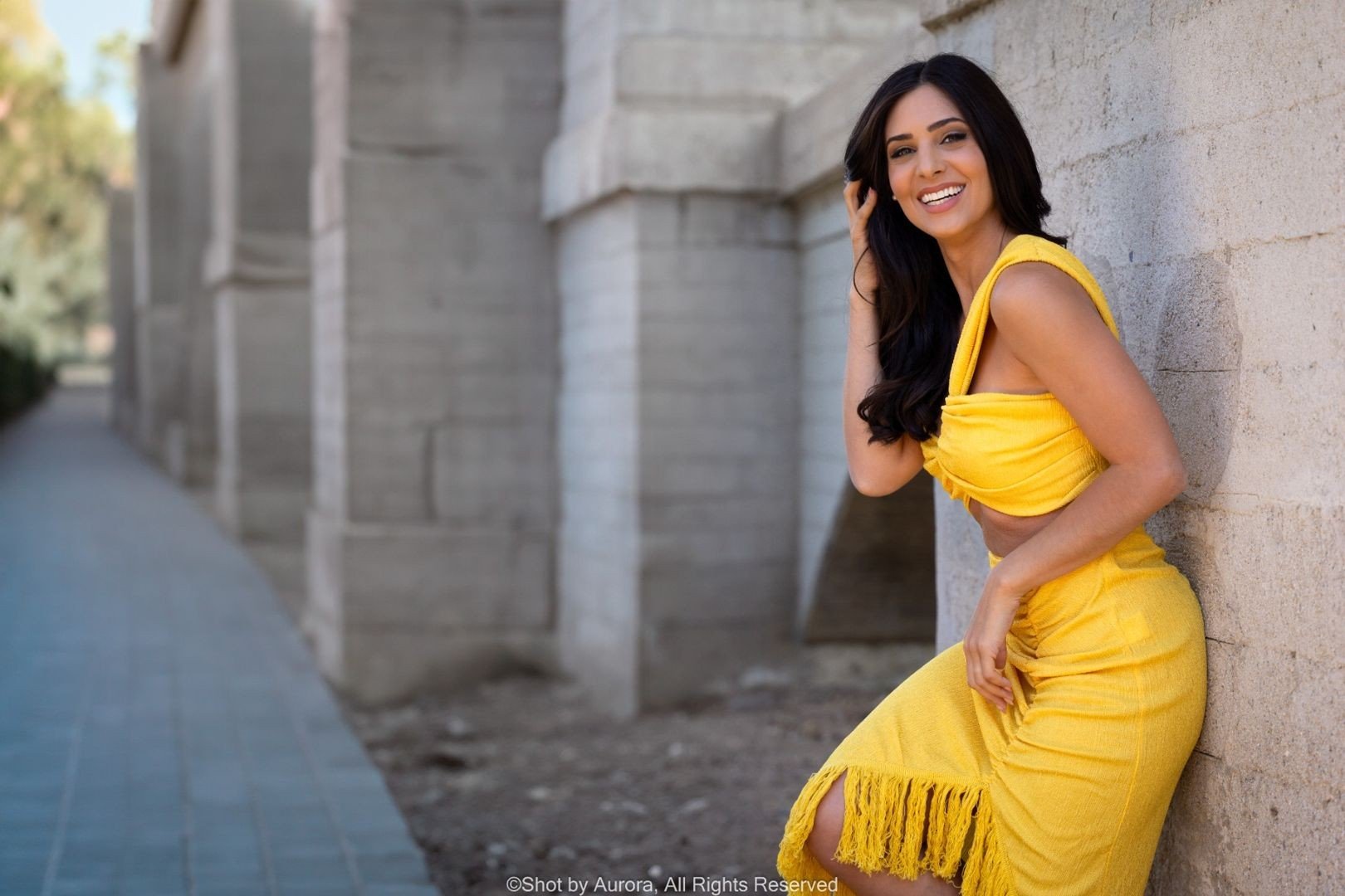 Golden Hour Joy in a Sunlit Yellow Dress