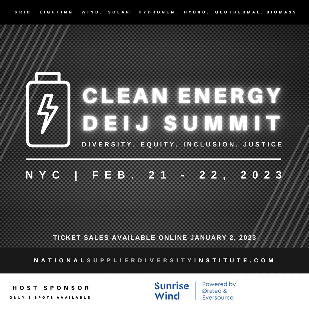 National Clean Energy DEIJ Summit Save The Date February 21 22, 2023