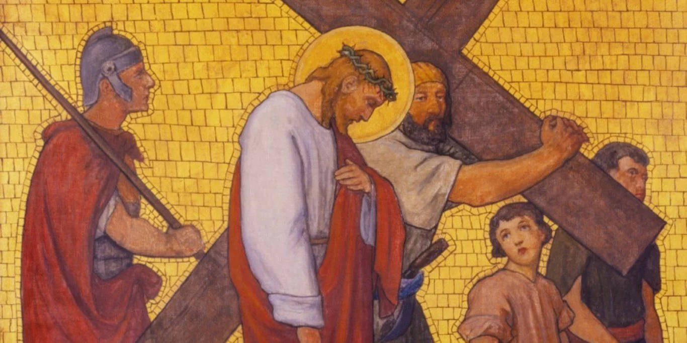 Simon of Cyrene Helps Jesus Carry the Cross