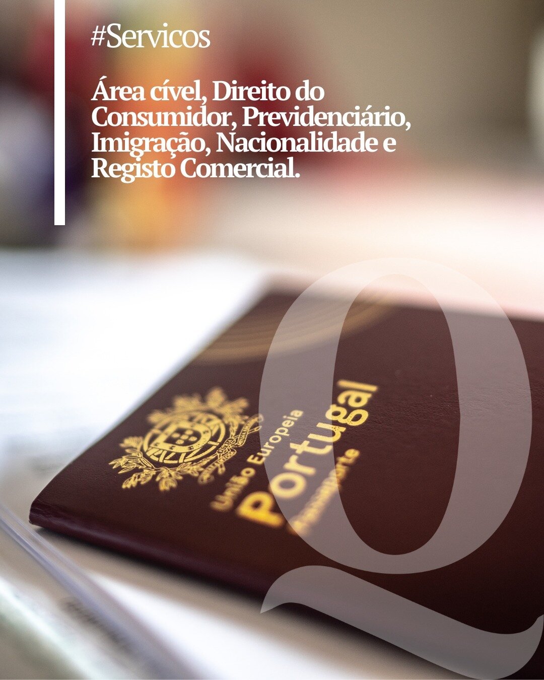 Atua no Brasil e em Portugal. Temos experi&ecirc;ncia na &aacute;rea c&iacute;vel, direito do consumidor, imigra&ccedil;&atilde;o, nacionalidade e registo comercial nos dois pa&iacute;ses. ⁠
⁠
Quer saber mais sobre viver em Portugal? Procure sempre u