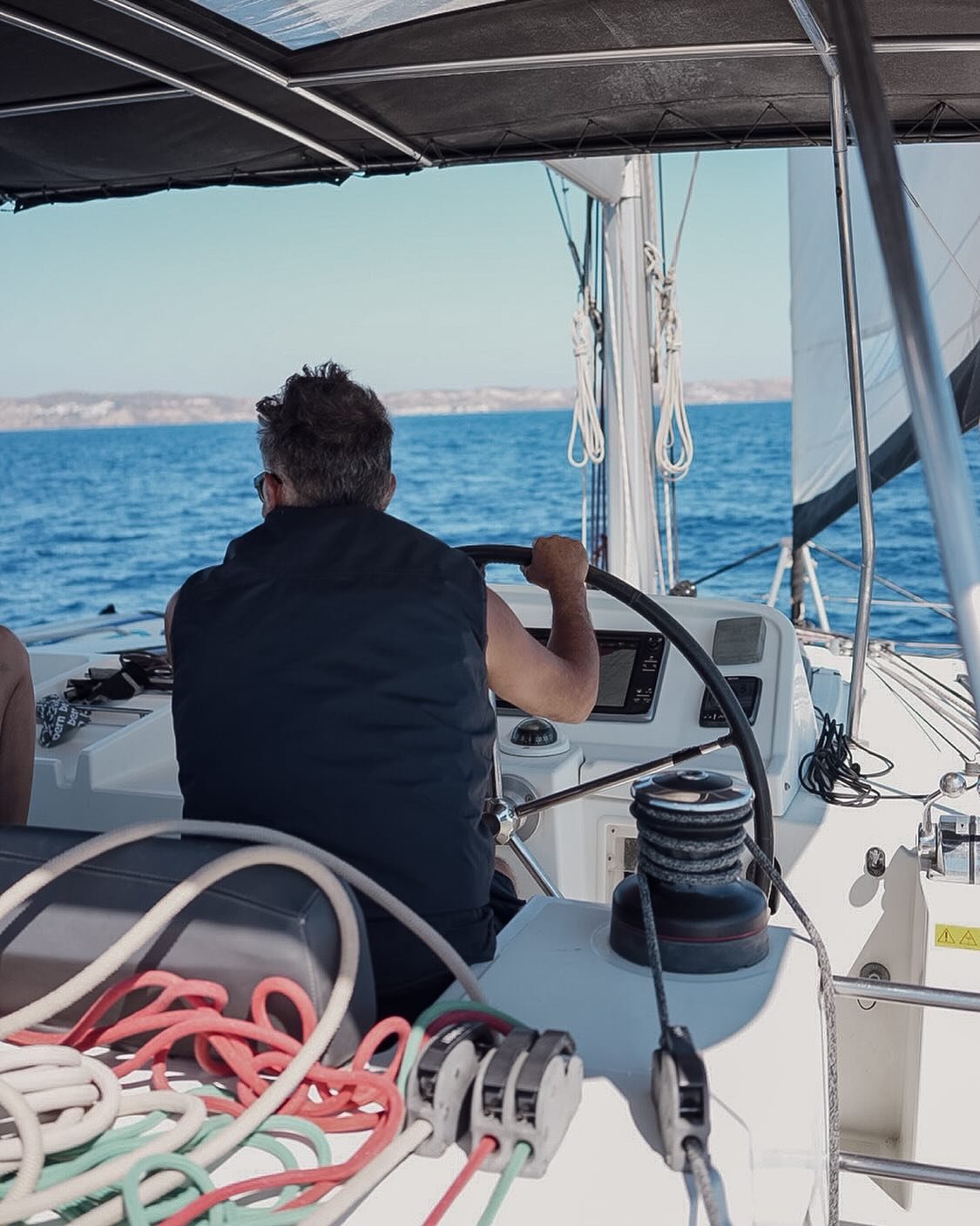 The sea whispers secrets to those who listen. 
⛵️⚓️🌊🌬️

#archonyachting #captainlife #seaviews #seaadventure #onthewater #sailinglife #sailinglifestyle #waveandwinds #greece #navigating #catamaran #getaway