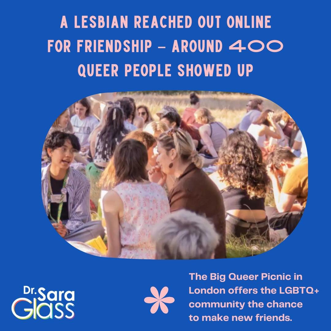 Abi Smith, the founder of The Big Queer Picnic, managed to bring together hundreds of members of the LGBTQ+ community in London after posting on TikTok about being lonely.

Her newfound friendships were formed after she posted on TikTok three years a