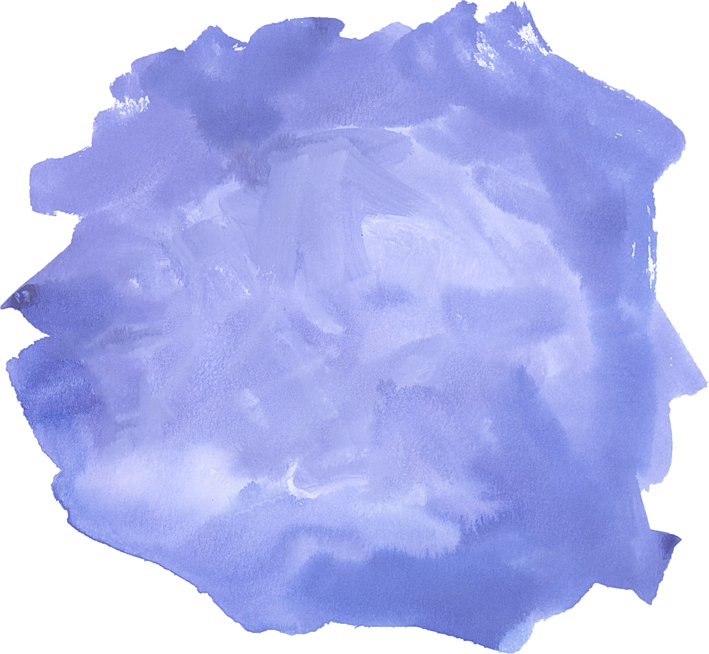 A watercolor painting in shades of blue.