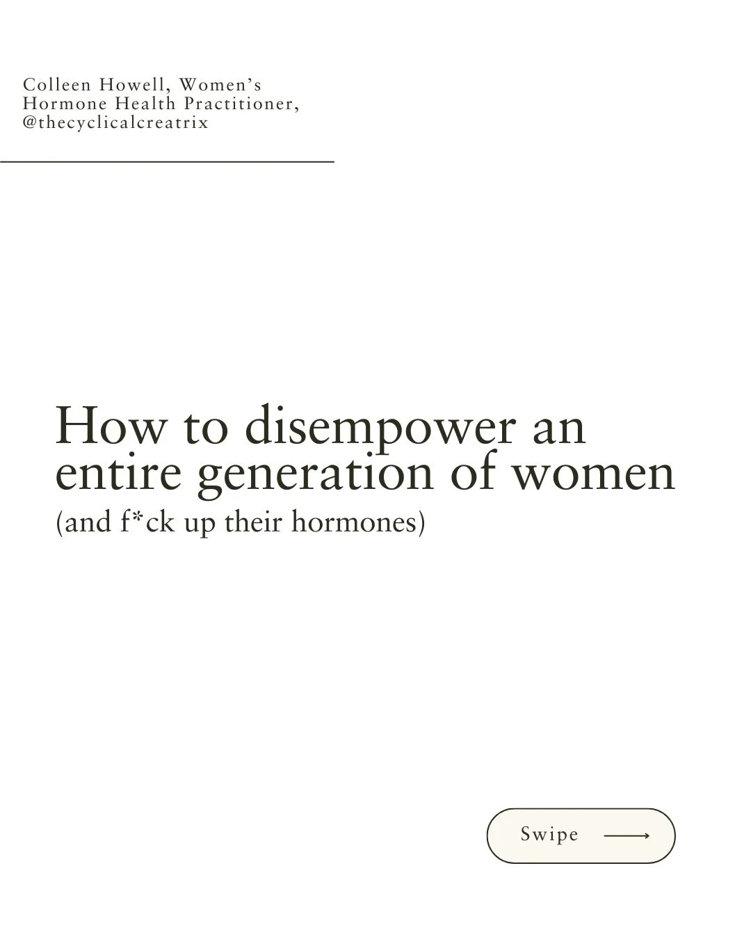 Just incase you were curious how hypothetically it might be done 😉😒🥺😭

If you&rsquo;re ready to feel deeply empowered in your female body, fully understanding how to optimally support it, experiencing regular symptom-free cycles and thriving horm