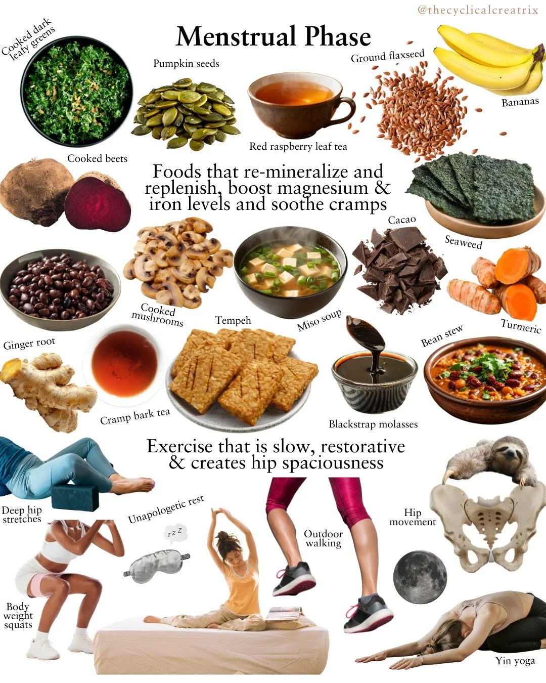 🔖 Save this ultimate cycle syncing guide⚡️

During your fertile years, you are continuously evolving throughout the four phases of the menstrual cycle 🩸🌀 

With ever shifting hormone levels impacting your energy, mood, seggs drive, brain function,