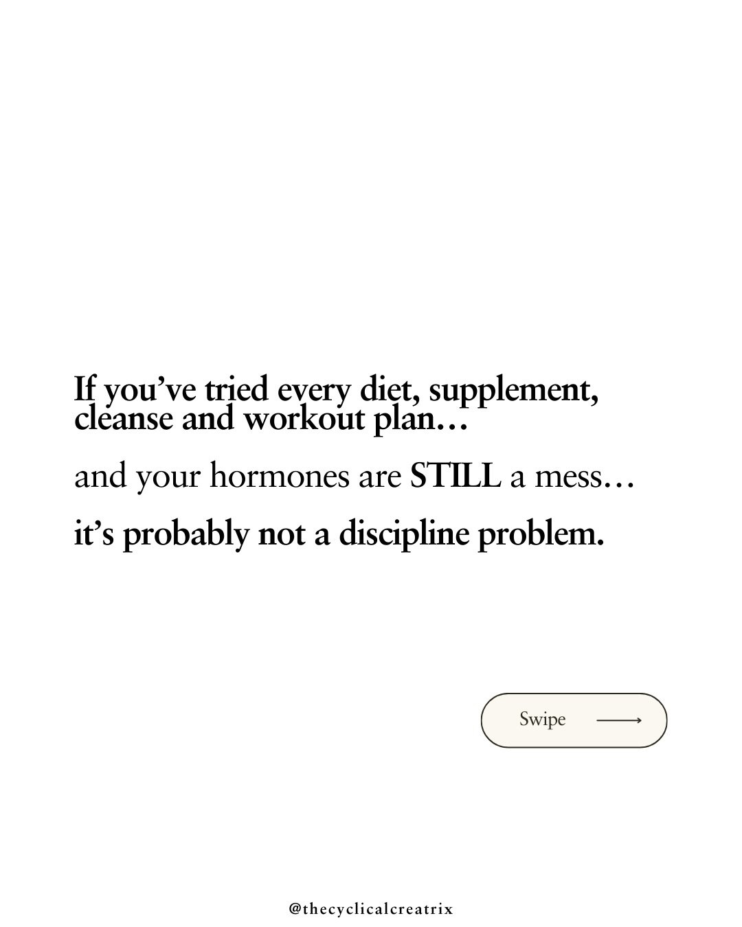 💬 Comment &ldquo;GLOW UP&rdquo; to up-level your hormone health✨

Over the years I realized something that completely changed the way I understood my health&hellip;

True health in a female body isn&rsquo;t created through more discipline.

It goes 