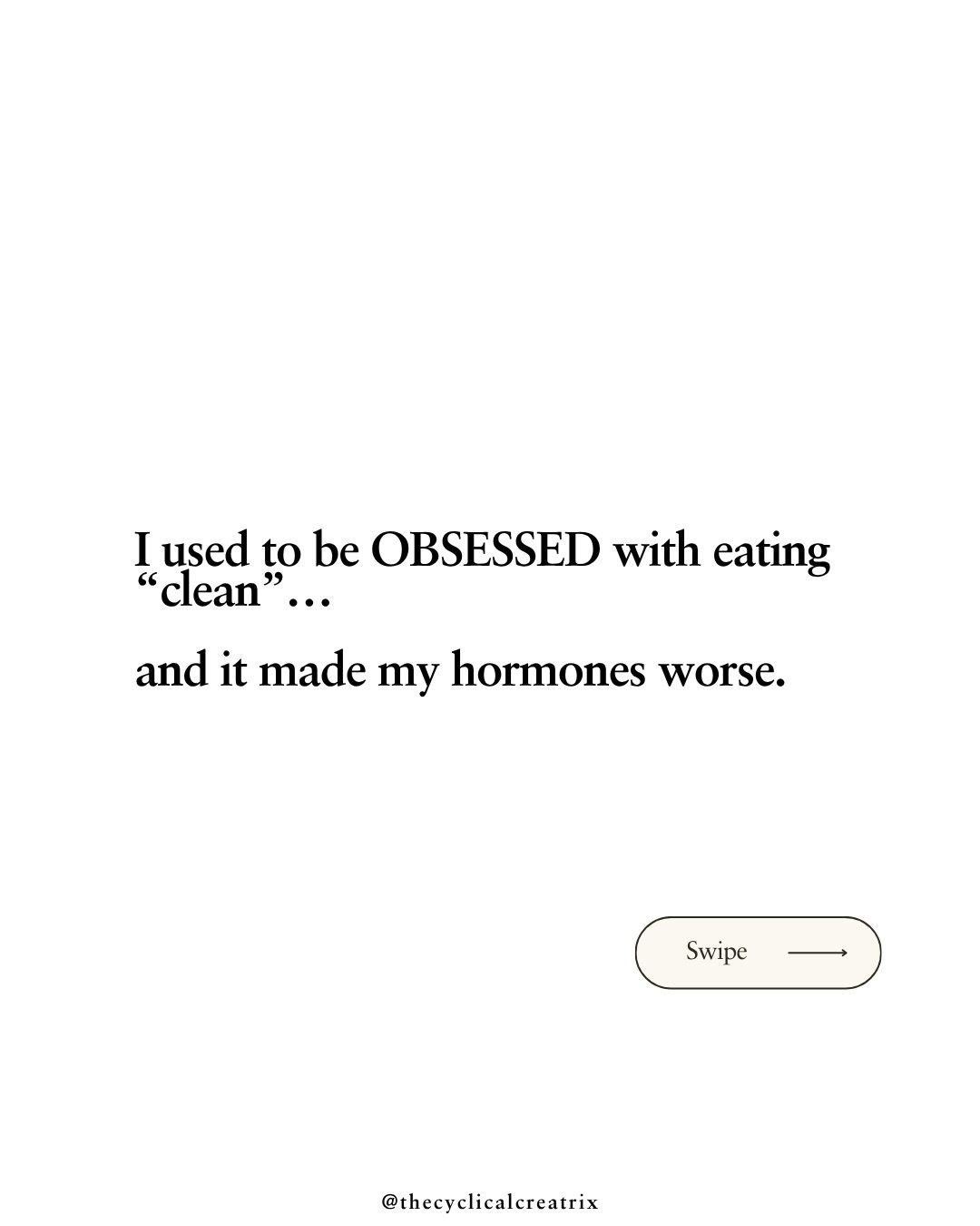 The term &ldquo;clean eating&rdquo; has honestly become a pet peeve of mine.

Because for years&hellip;
 I was doing everything &ldquo;right.&rdquo;

Organic. Non-GMO. Refined oil free. Minimal ingredients. Detoxes. Cleanses.

And yet&hellip; my horm
