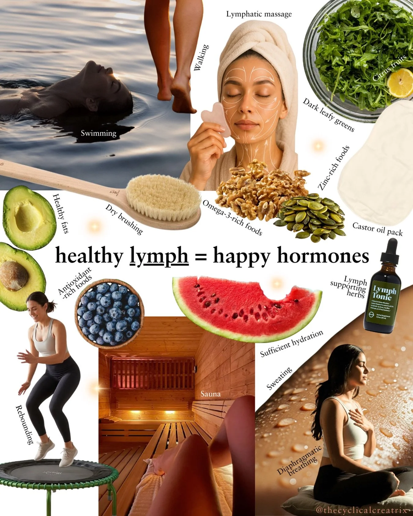 🔖 save this to upgrade your lymph flow + glow this summer

Your lymphatic system is one of the most overlooked foundations of hormone health.

It acts like your body&rsquo;s drainage + filtration network&hellip;helping move excess fluid, waste mater