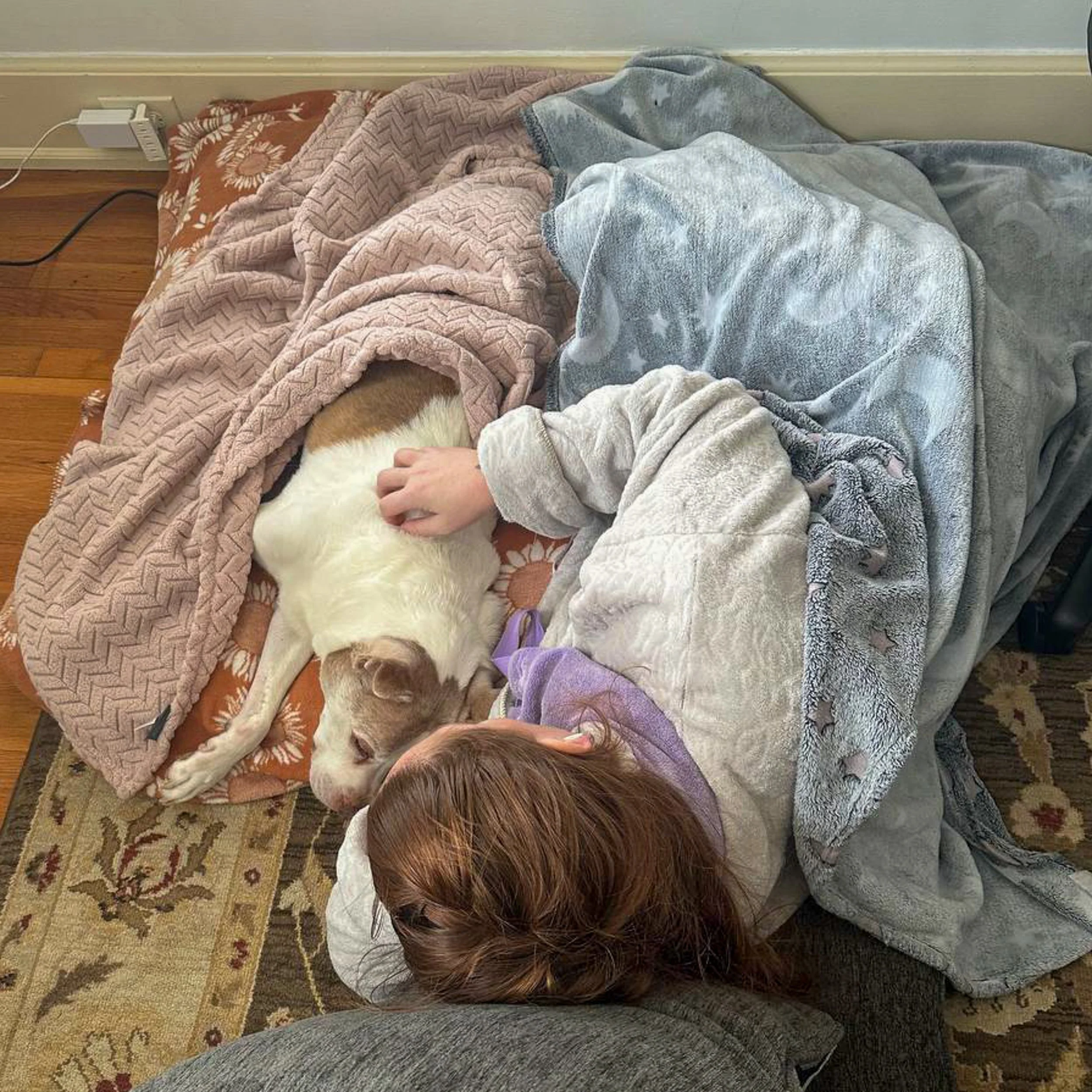 We snuggled.