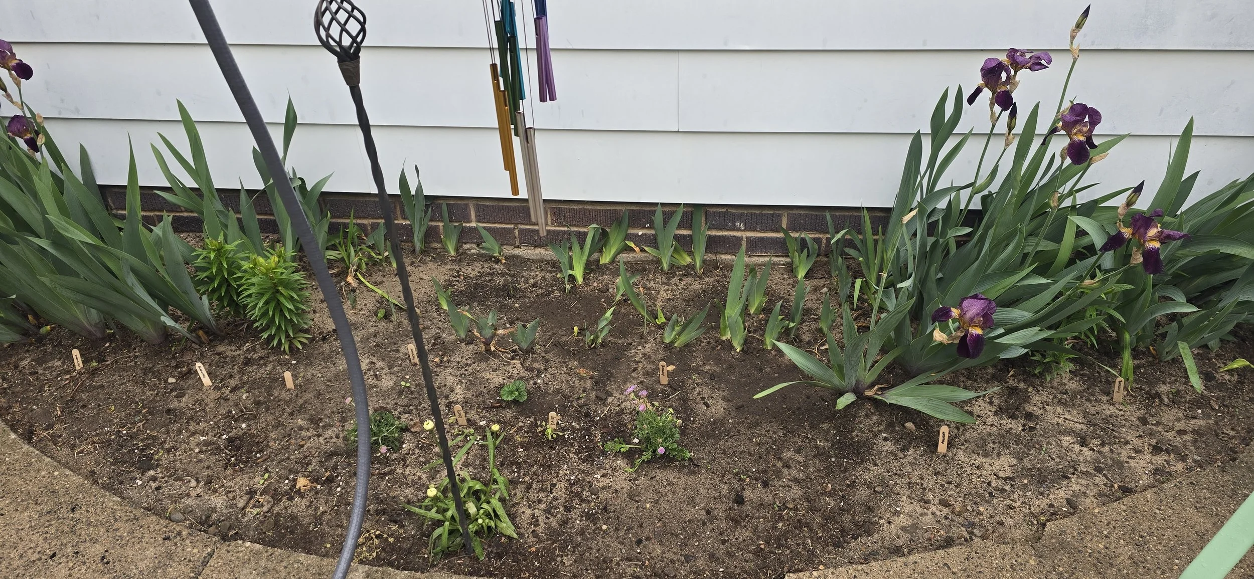 Planting flowers in her bed made it easier.