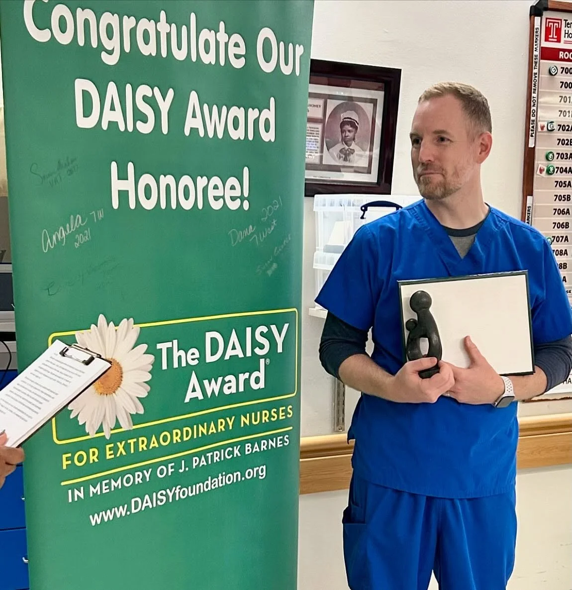 Today was just another day &mdash; until it wasn&rsquo;t!

This morning I was presented with the DAISY Award!

From their website: &ldquo;The DAISY Award is a special honor given to extraordinary nurses for the compassionate contributions they make e