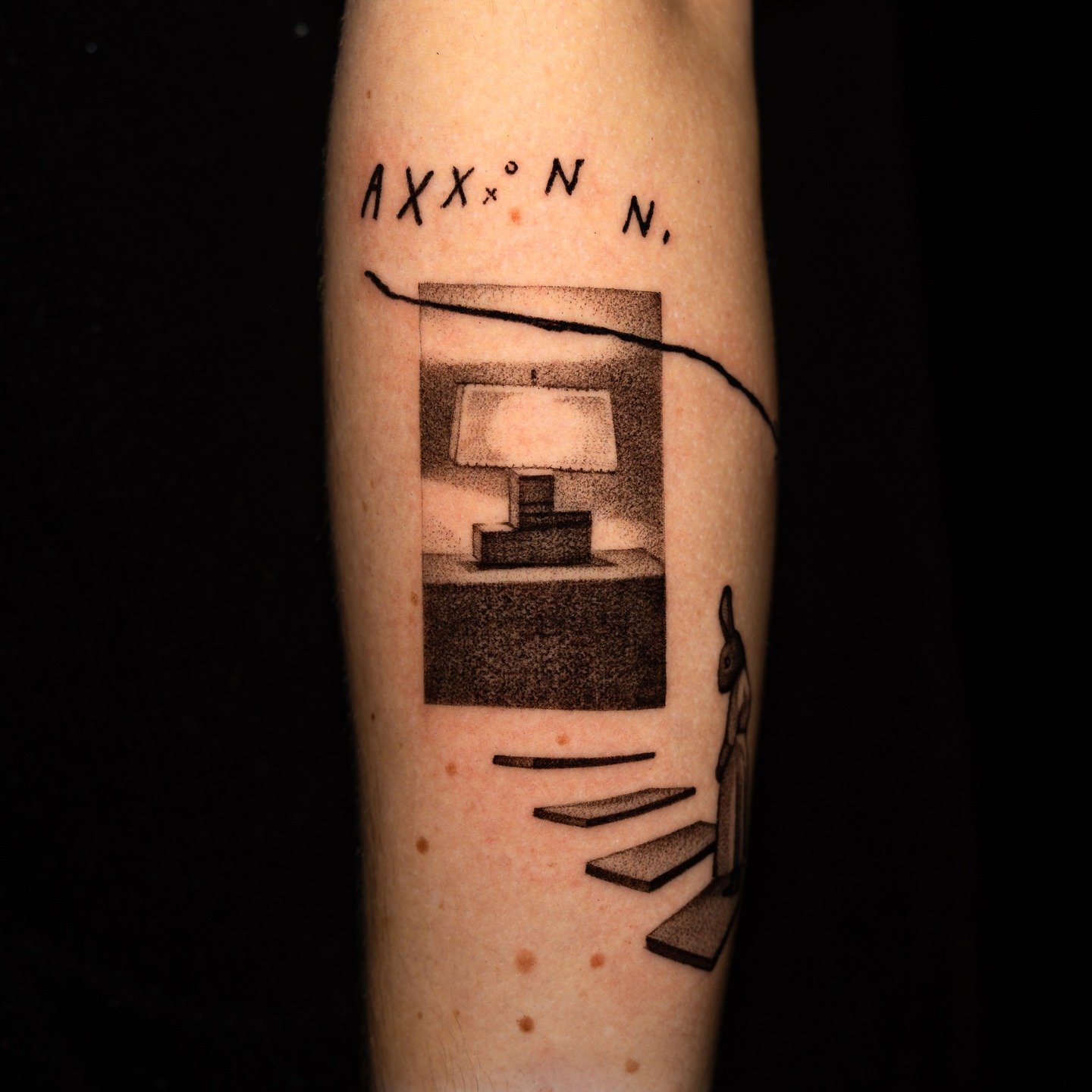 Rest in peace David Lynch. 
.
A couple of weeks ago I started this project for Madelon. An underarm referencing his last film &quot;Inland Empire&quot;. We are almost done. 
.
&quot;It's okay. You just dyin' is all.&quot; #davidlynch #inlandempire #t