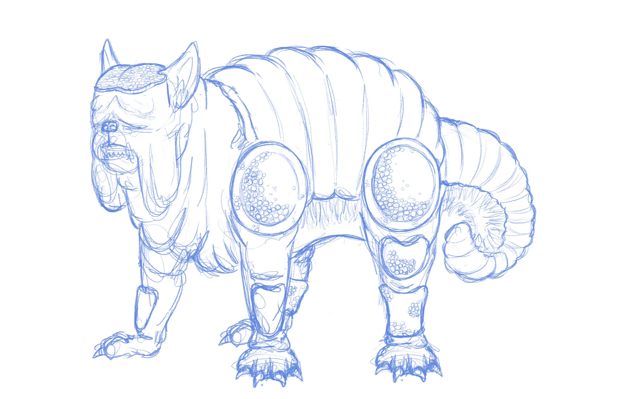 Kaiju Sketch- 'Glyptohound'