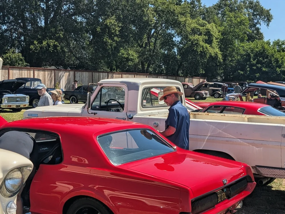 Neighbors gathered on a sunny morning at the event
