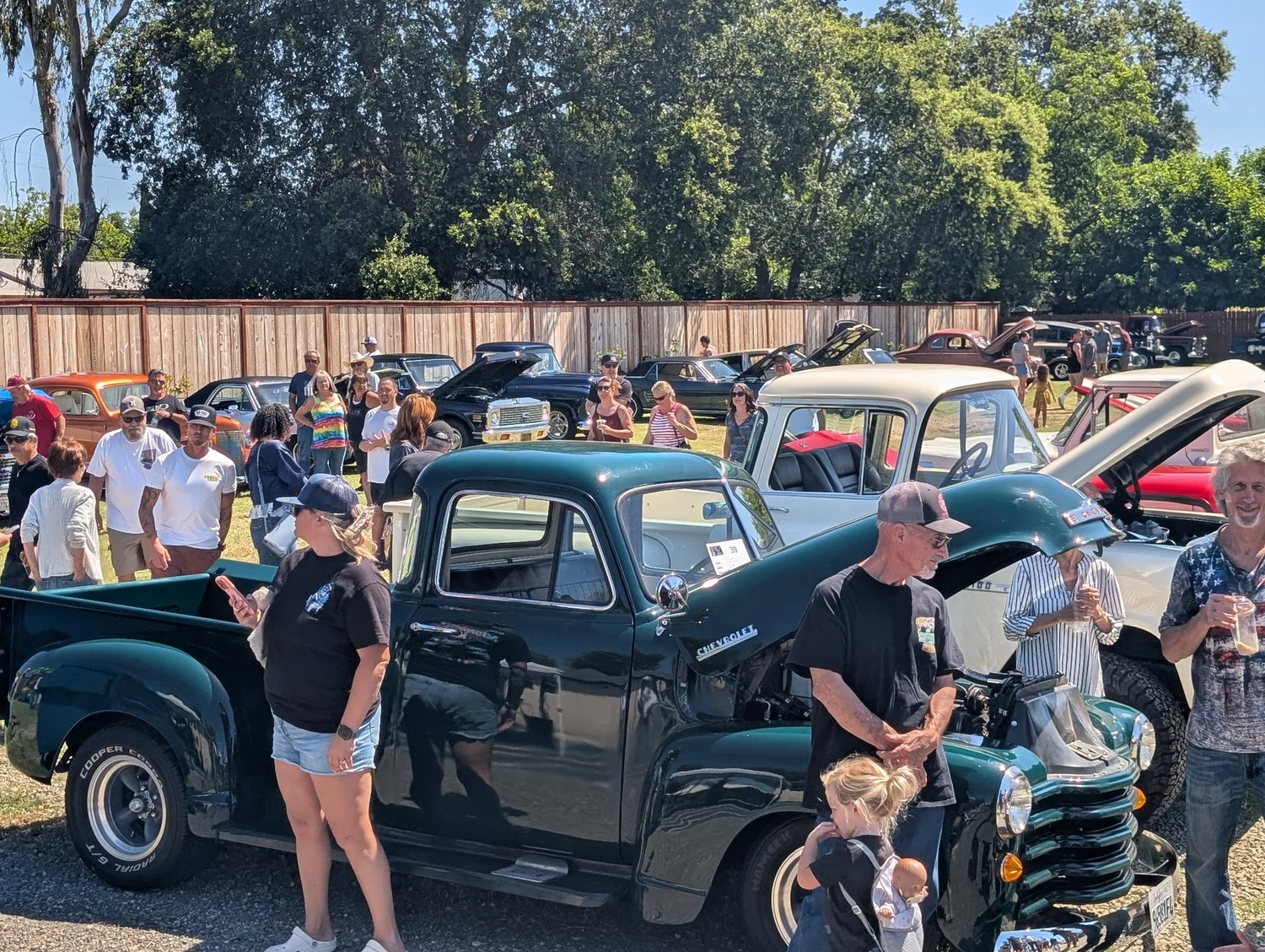 Cars and families at the GraceLife Church car show and pancake breakfast