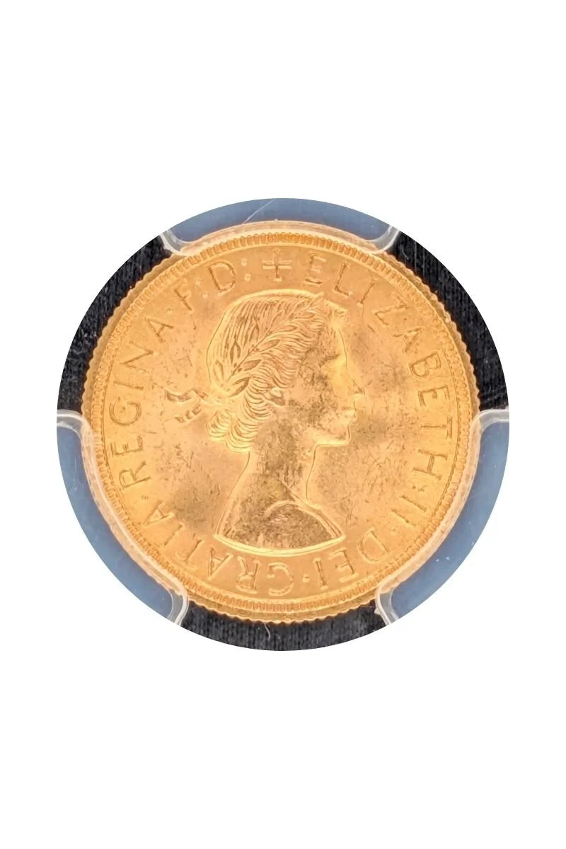 1958 Great Britain Sovereign — PCGS MS64, Spink 4125