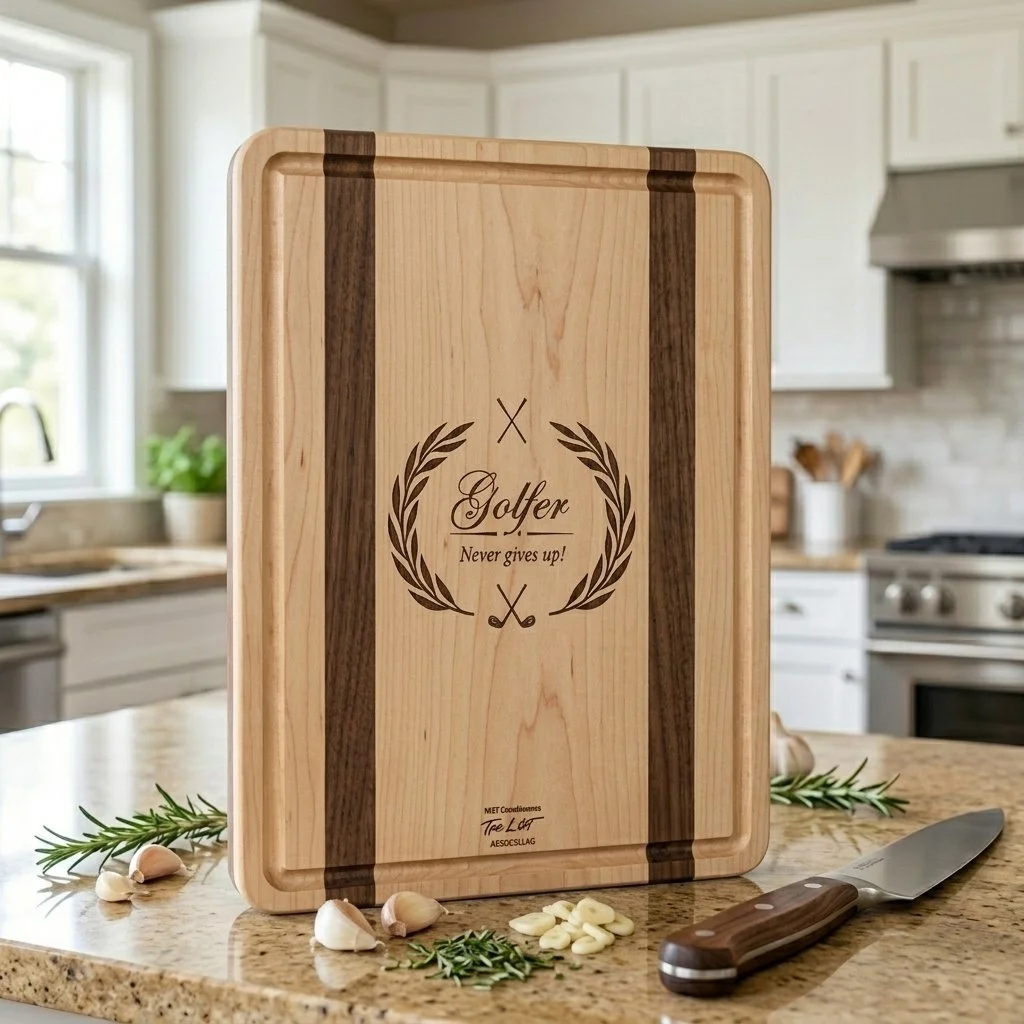 Medium Cutting Board in Birch & Black Walnut 11