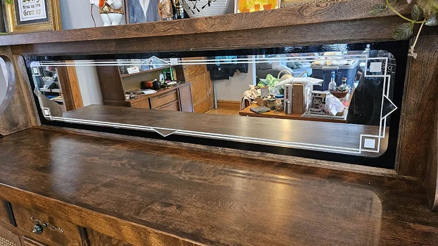 Custom hand painted mirror 