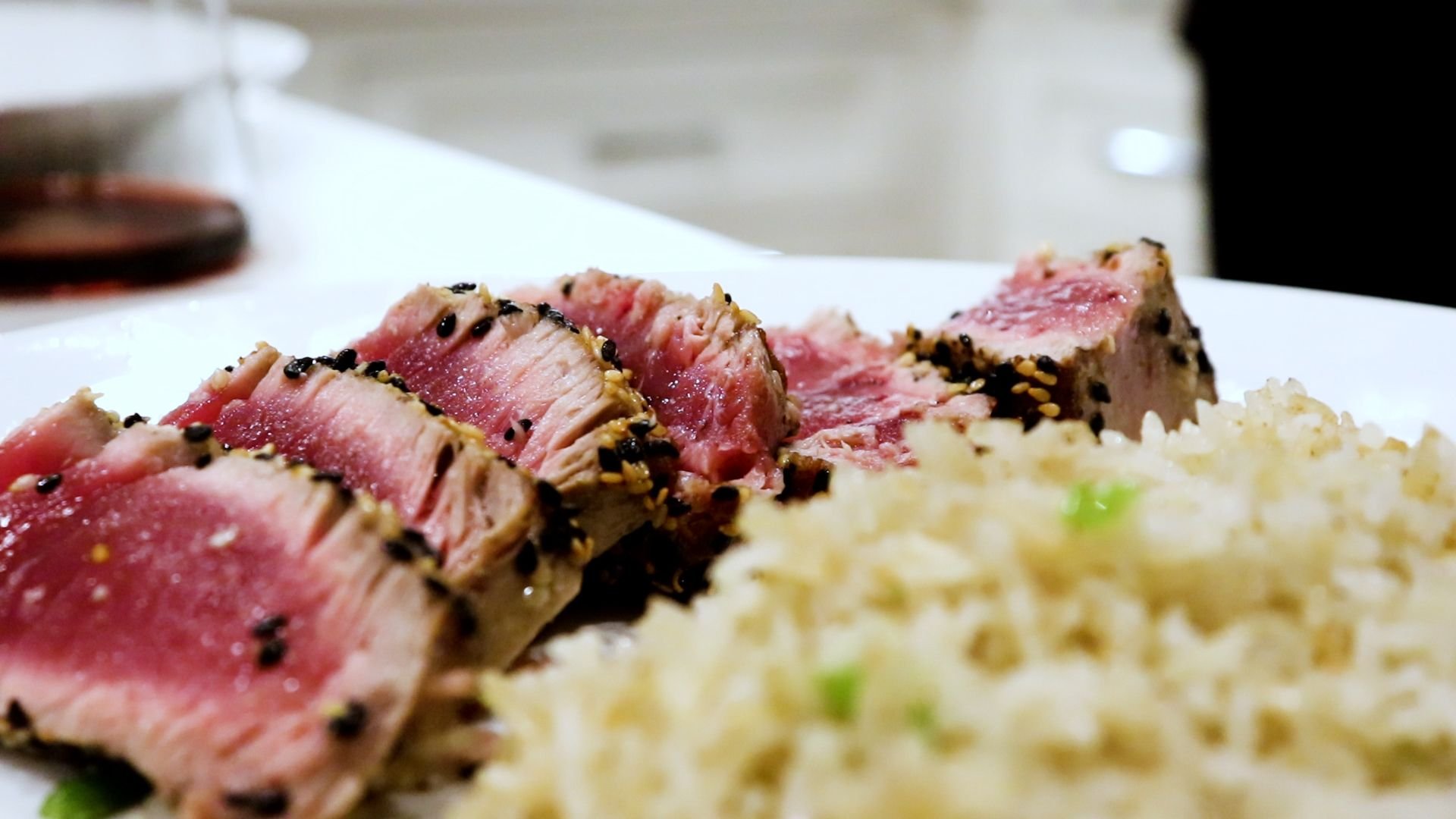 Sesame Ahi Tuna with Crispy Rice