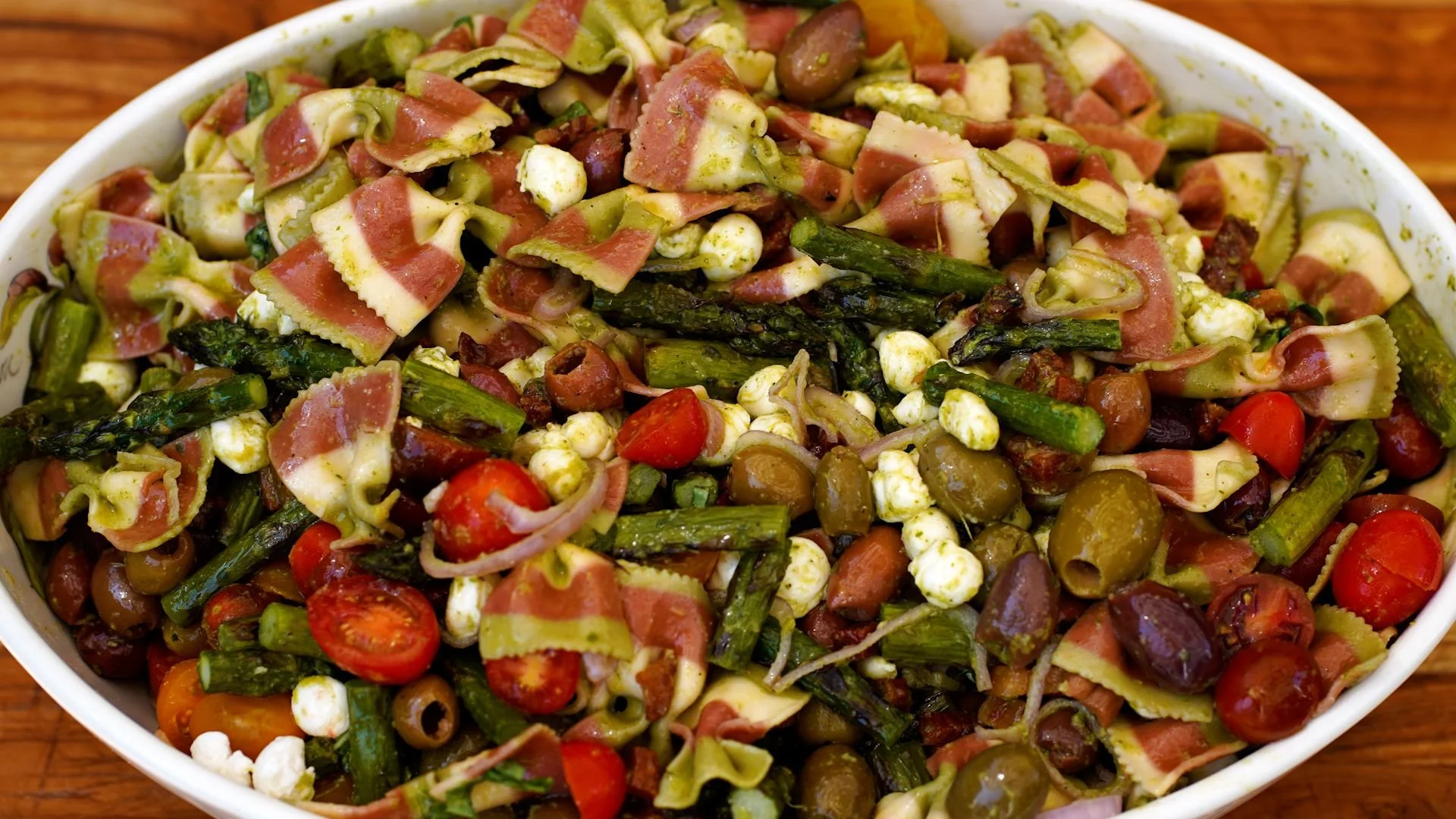 Italian Pasta Salad with Grilled Asparagus