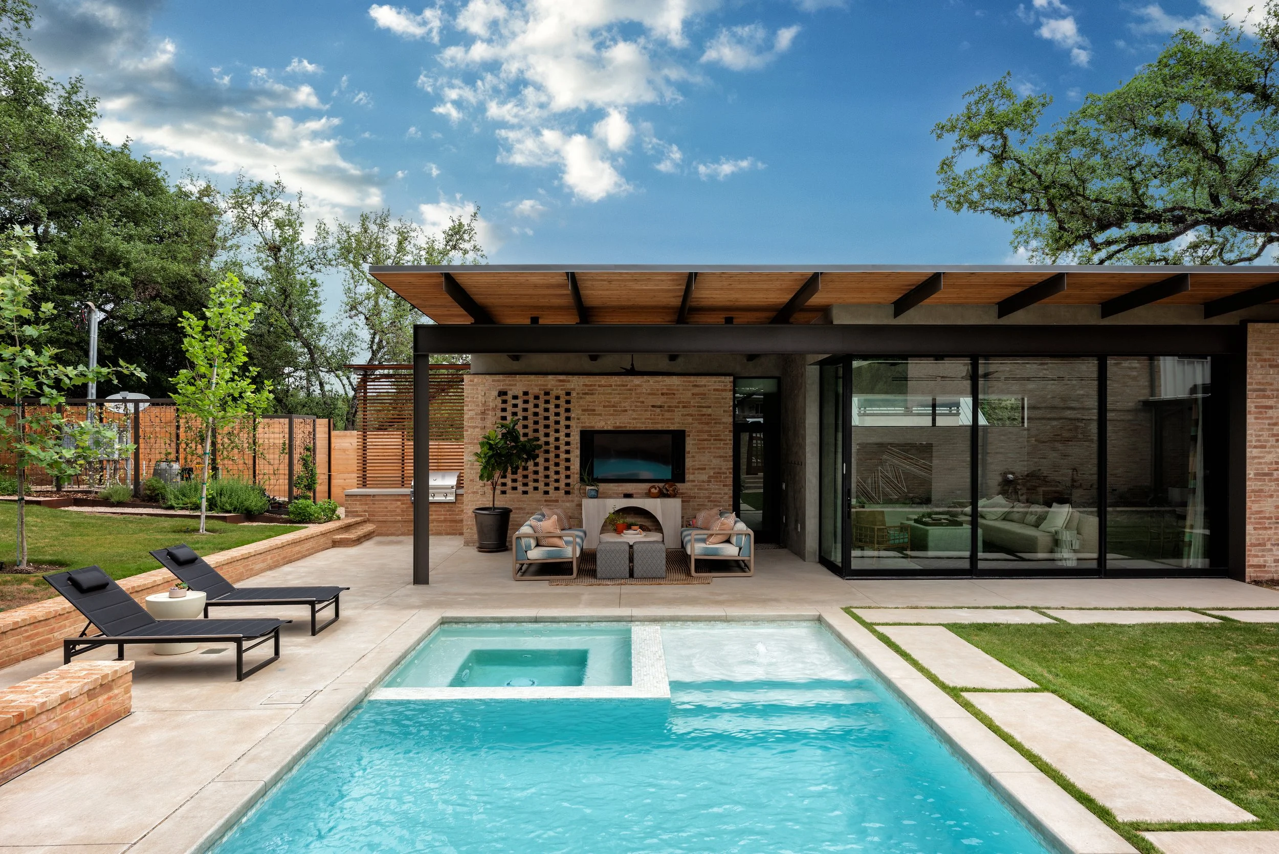 Aqua Builders Austin Texas Pool Builders Tarrytown Modern Farmhouse