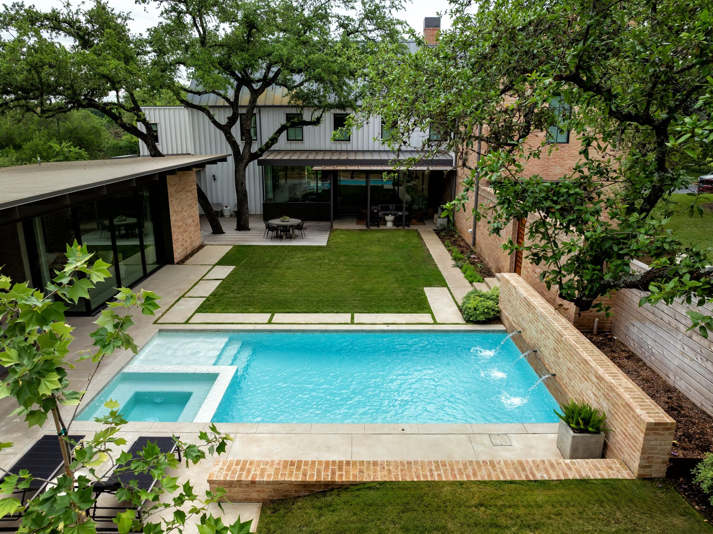 Aqua Builders Austin Texas Pool Builders Tarrytown Modern Farmhouse