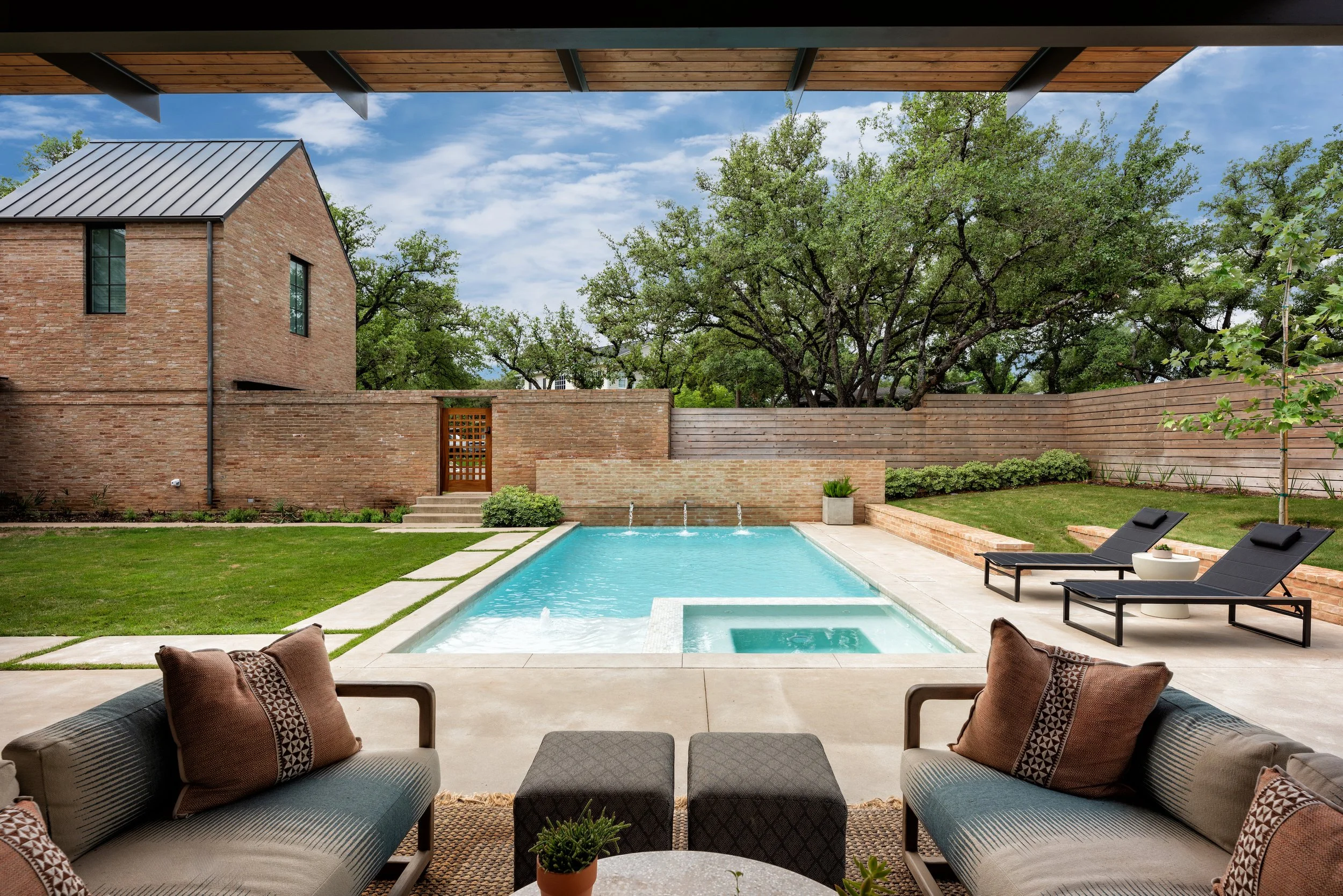 Aqua Builders Austin Texas Pool Builders Tarrytown Modern Farmhouse