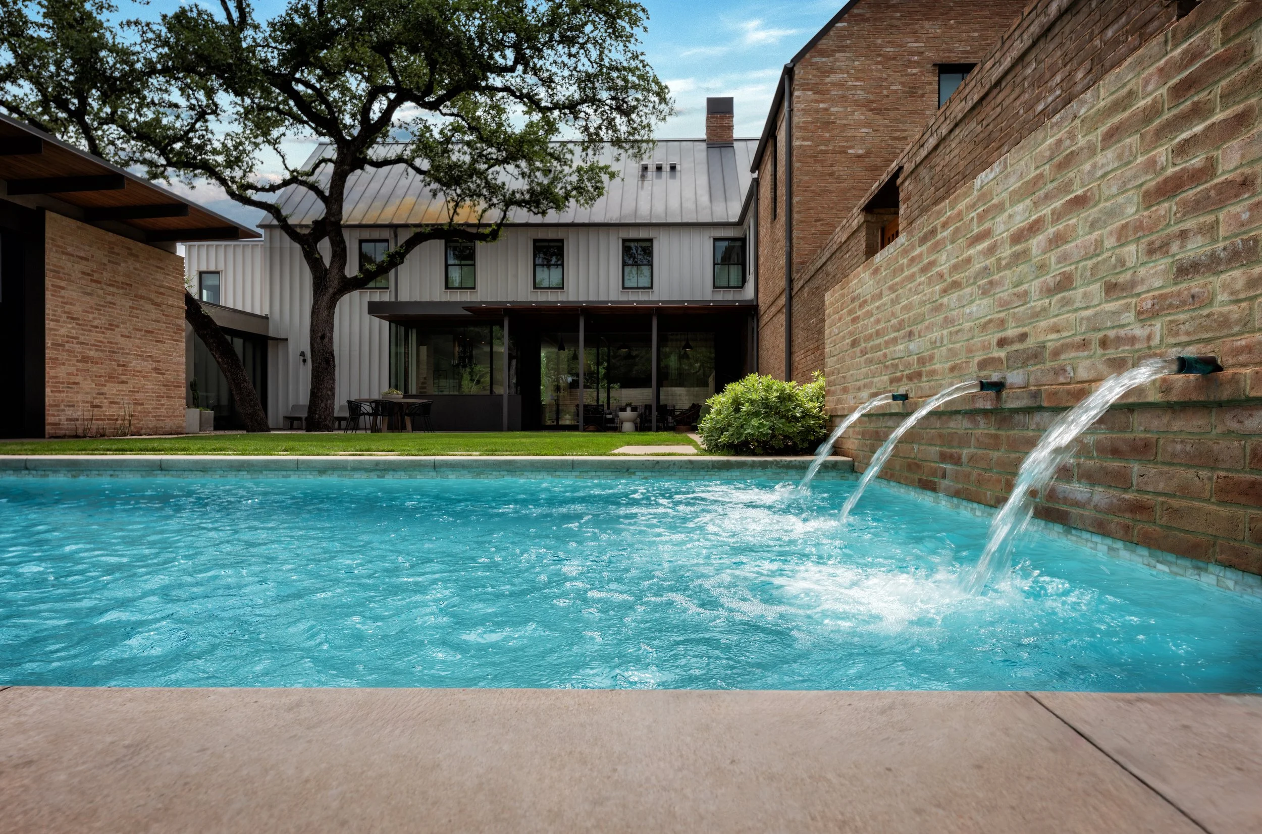 Aqua Builders Austin Texas Pool Builders Tarrytown Modern Farmhouse