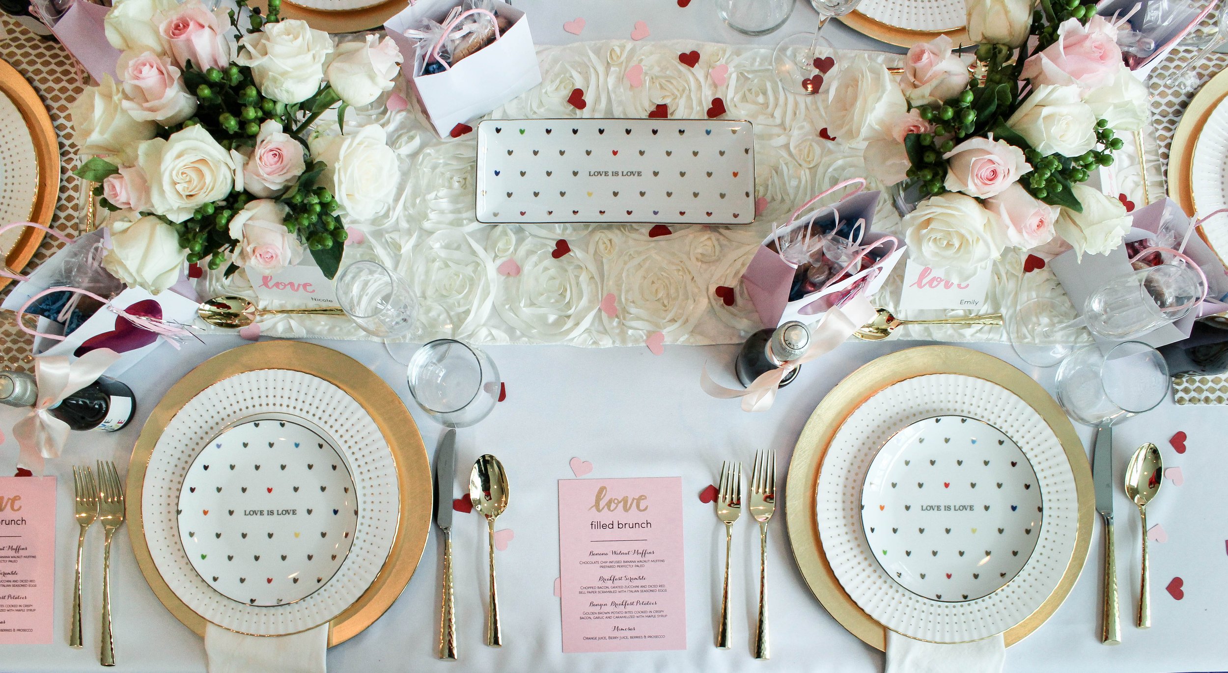 Galentine's Day Brunch Party table