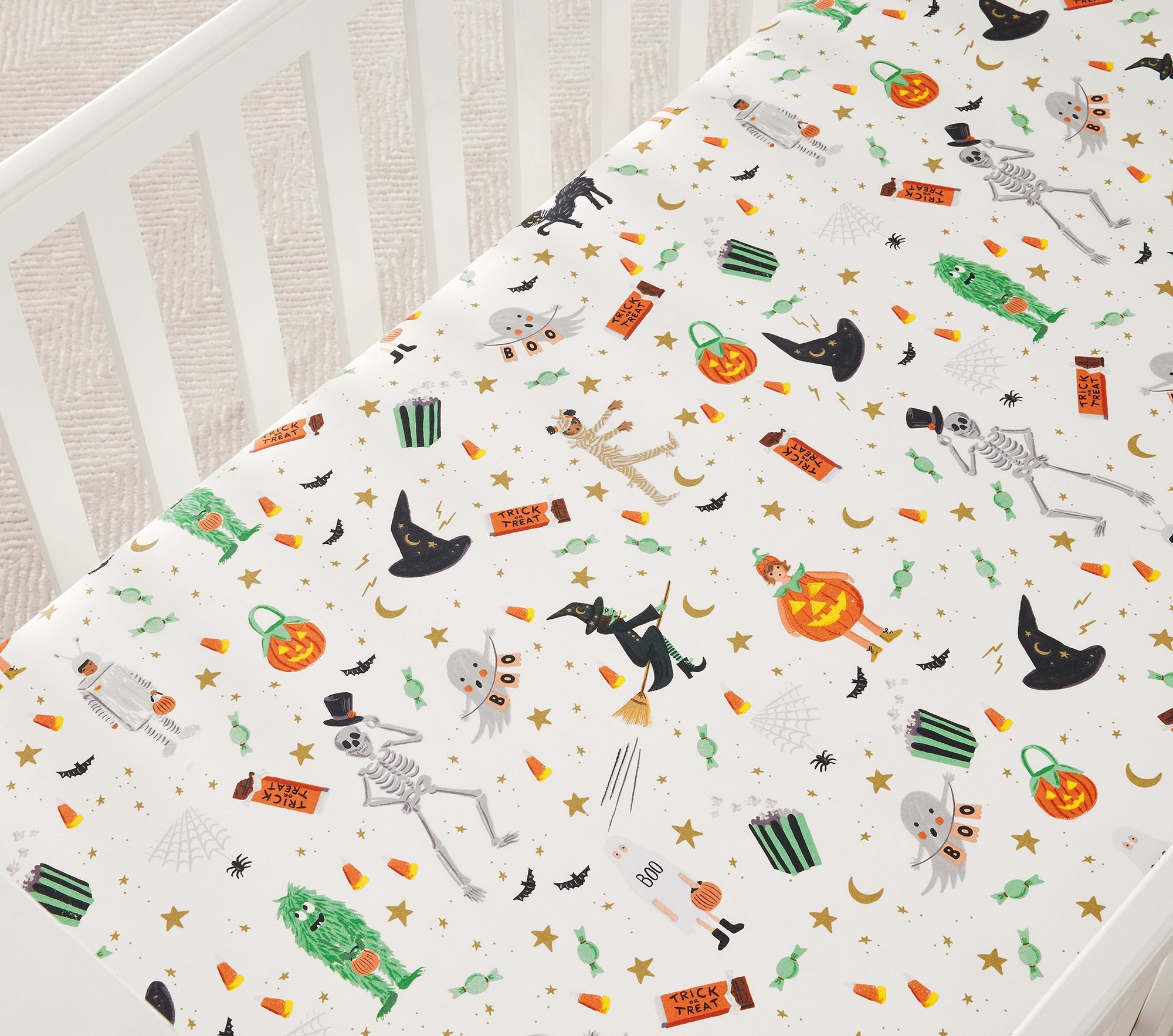 Rifle Paper Co. Halloween Organic Crib Fitted Sheet