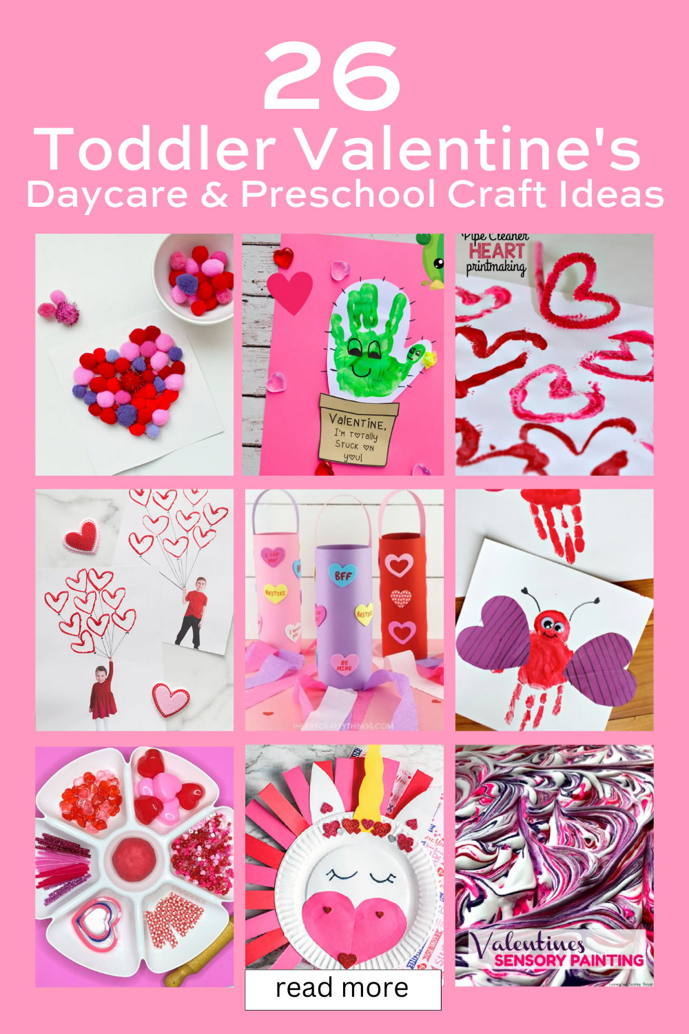 Toddler Valentine's Daycare & Preschool Craft Ideas