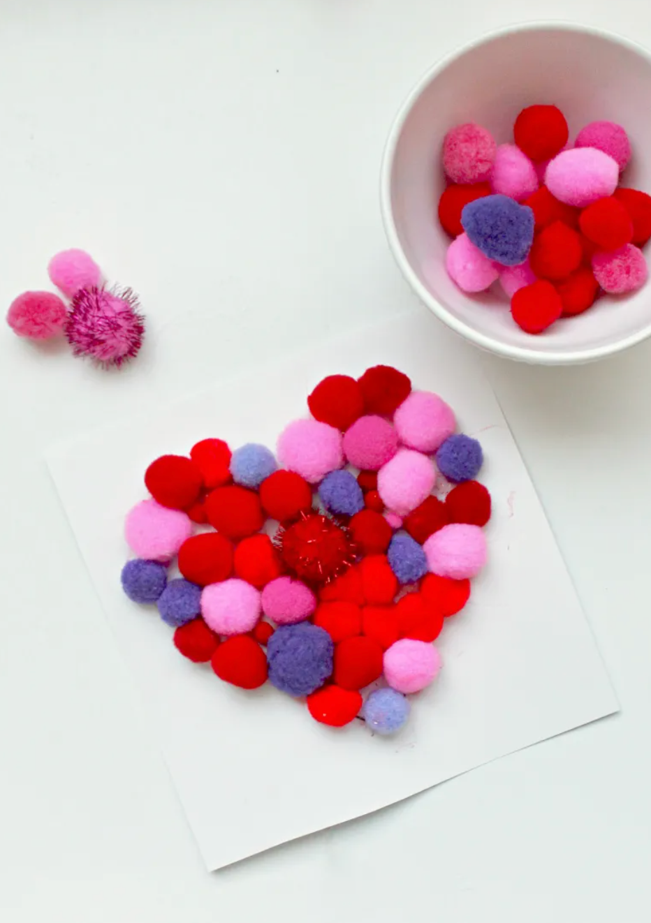 Valentine Craft with Pom Poms - S&S Blog