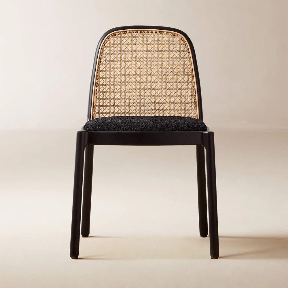 Modern Dining Room Makeover with Black Cane Dining Chairs