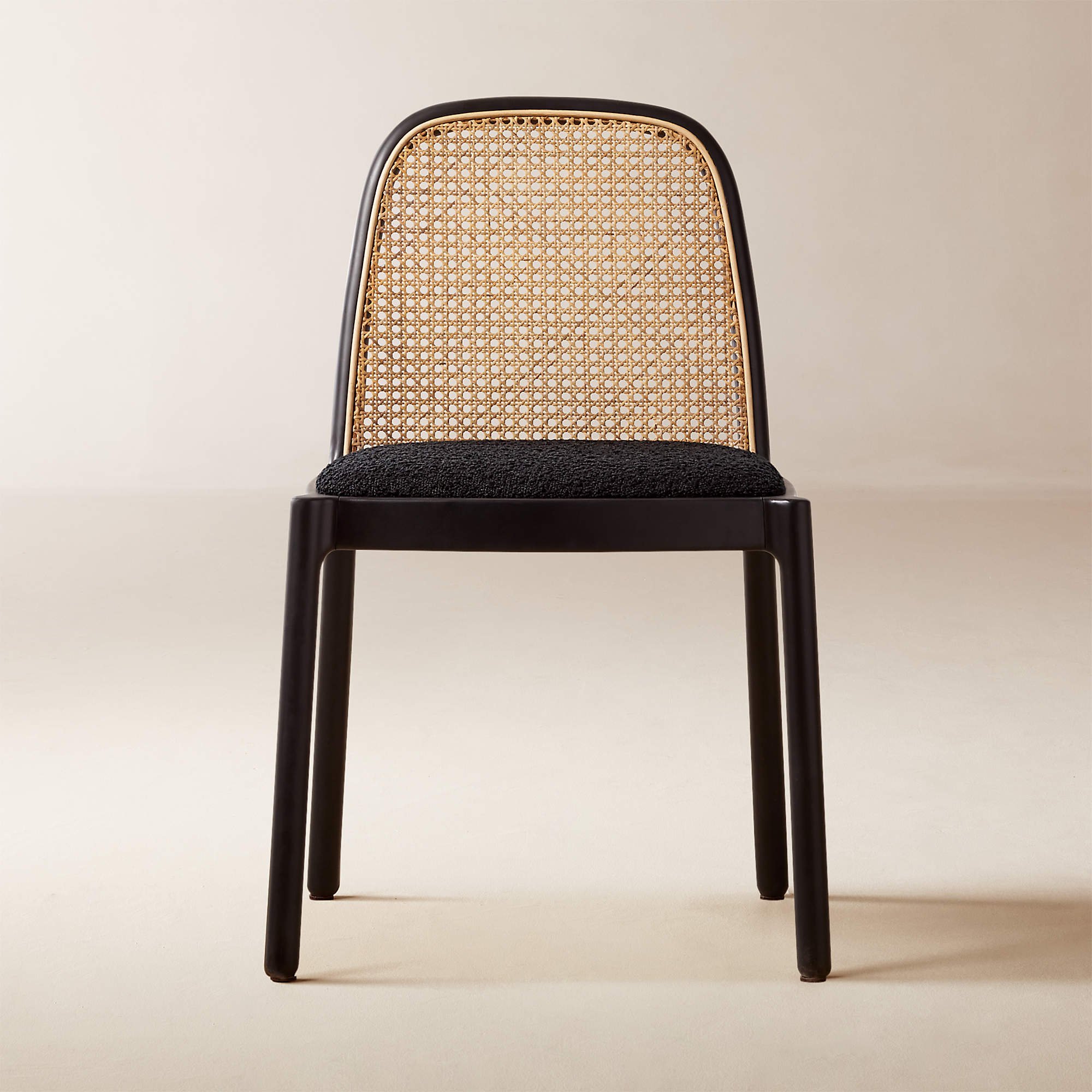 Modern Dining Room Makeover with Black Cane Dining Chairs