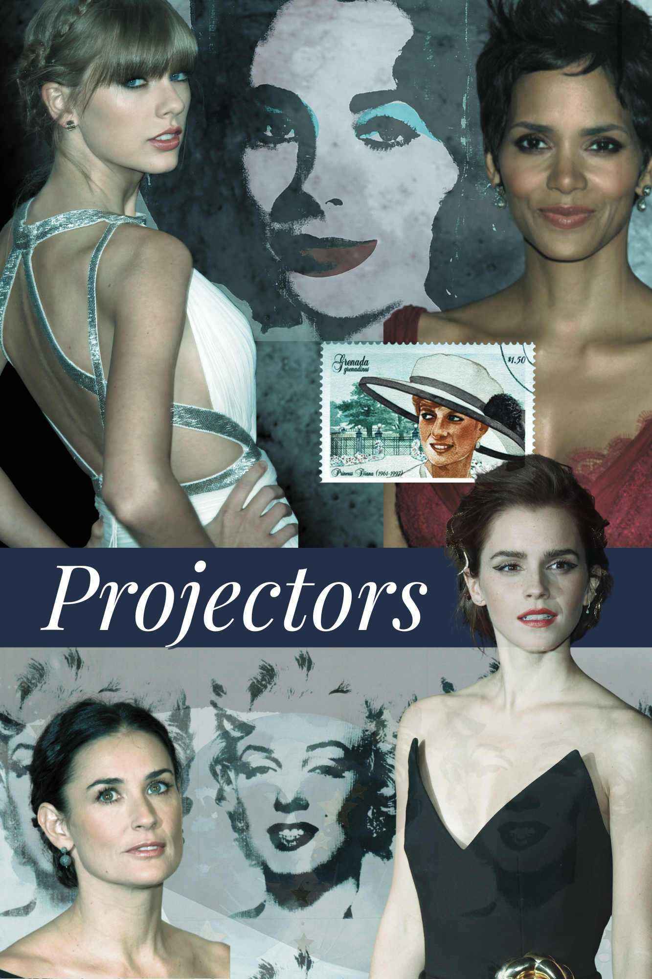 Collage of celebrity Projector women (per Genetic Matrix), illustrating the Human Design Projector energy type.