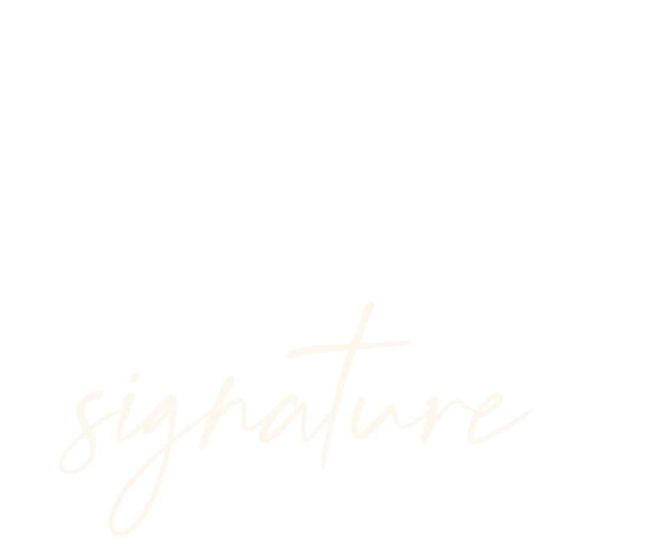 Text on black background that reads, 'Your Relationship Signature' with mixed font styles.