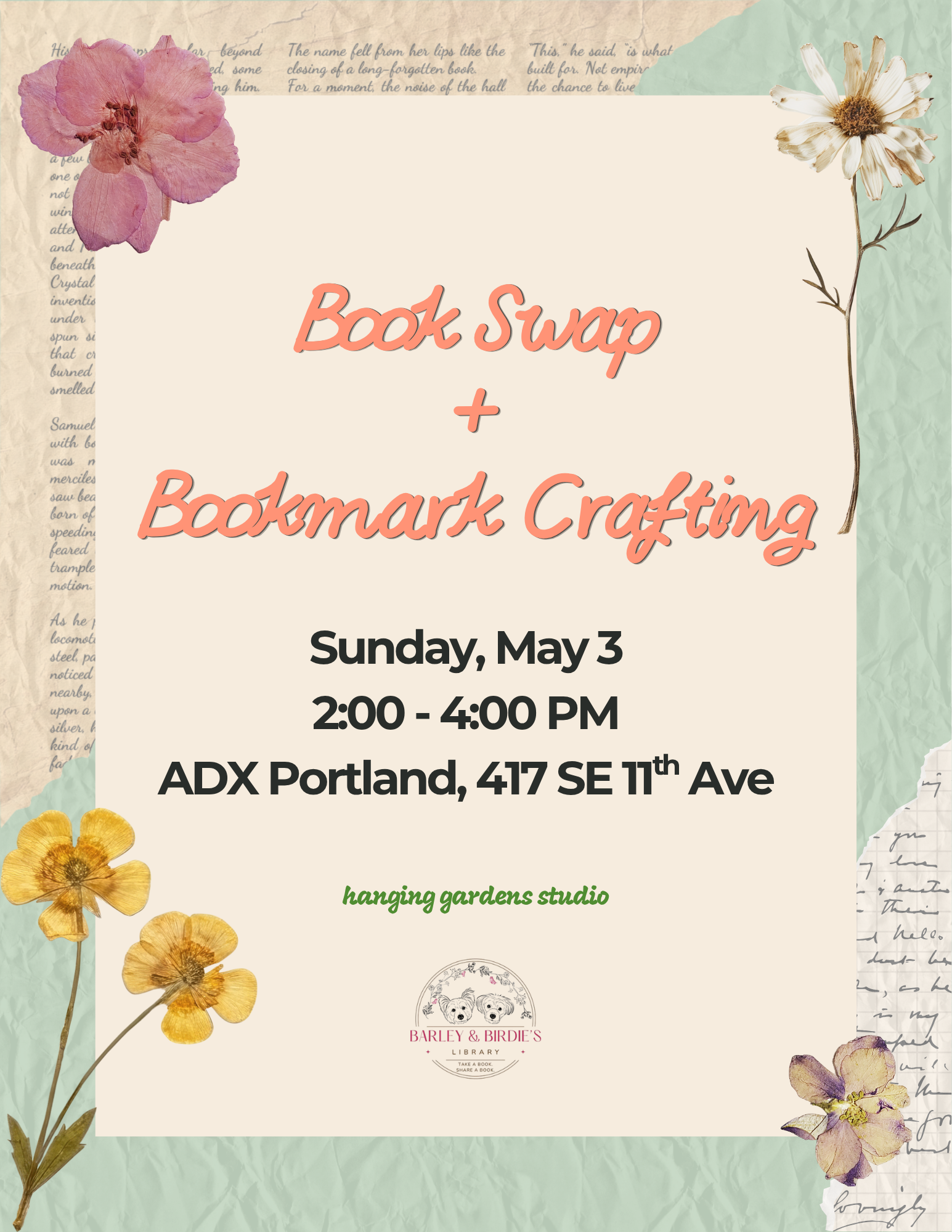 Book Swap with Hanging Gardens Studios