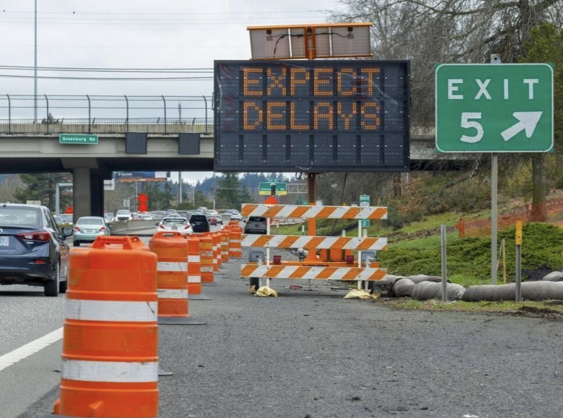 Five Weeks of I-5 Closures Start September 11