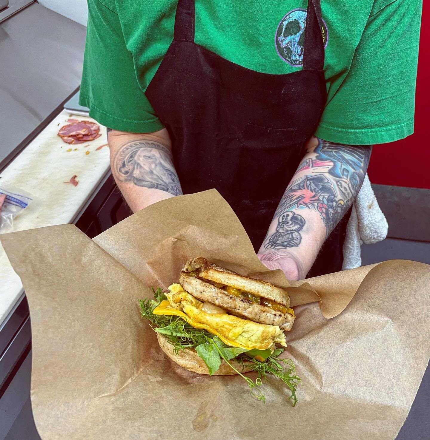 Git yer McRadio your way and other brunch treats tomorrow at Bottleshock from 12pm-5pm! 

McRadio: 
-House sourdough maple English muffin
-housemade Autonomy Farms chicken sausage
-a fried Ayden&rsquo;s egg
-Fortitude Farms sweet pea shoots
-maple bu