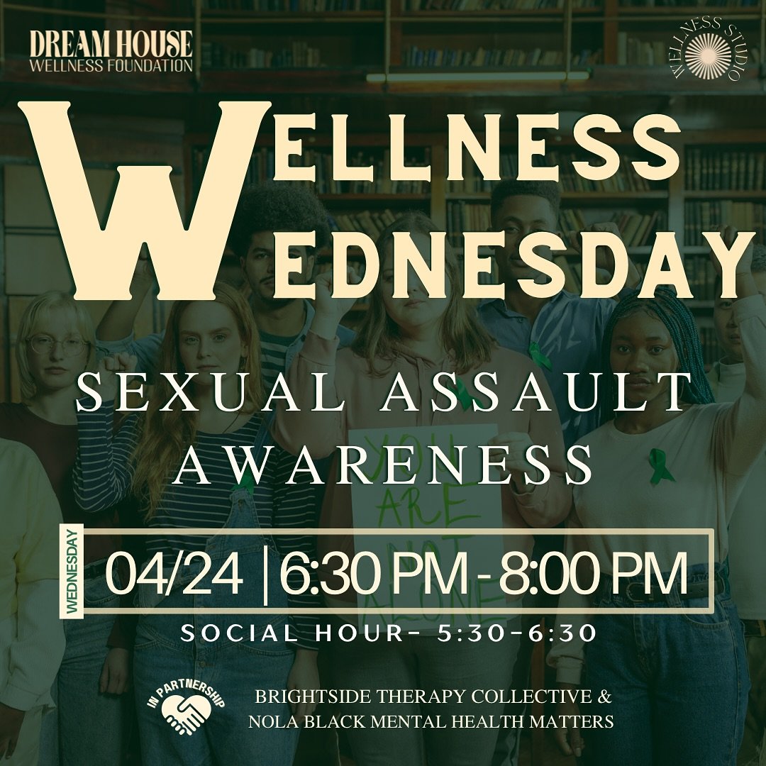 Reminder! 

Tonight we&rsquo;ll be discussing sexual assault awareness. Please keep in mind that this is a community healing conversation focused on awareness building. Wellness Wednesday is not group therapy. 

We&rsquo;ll have resources available t